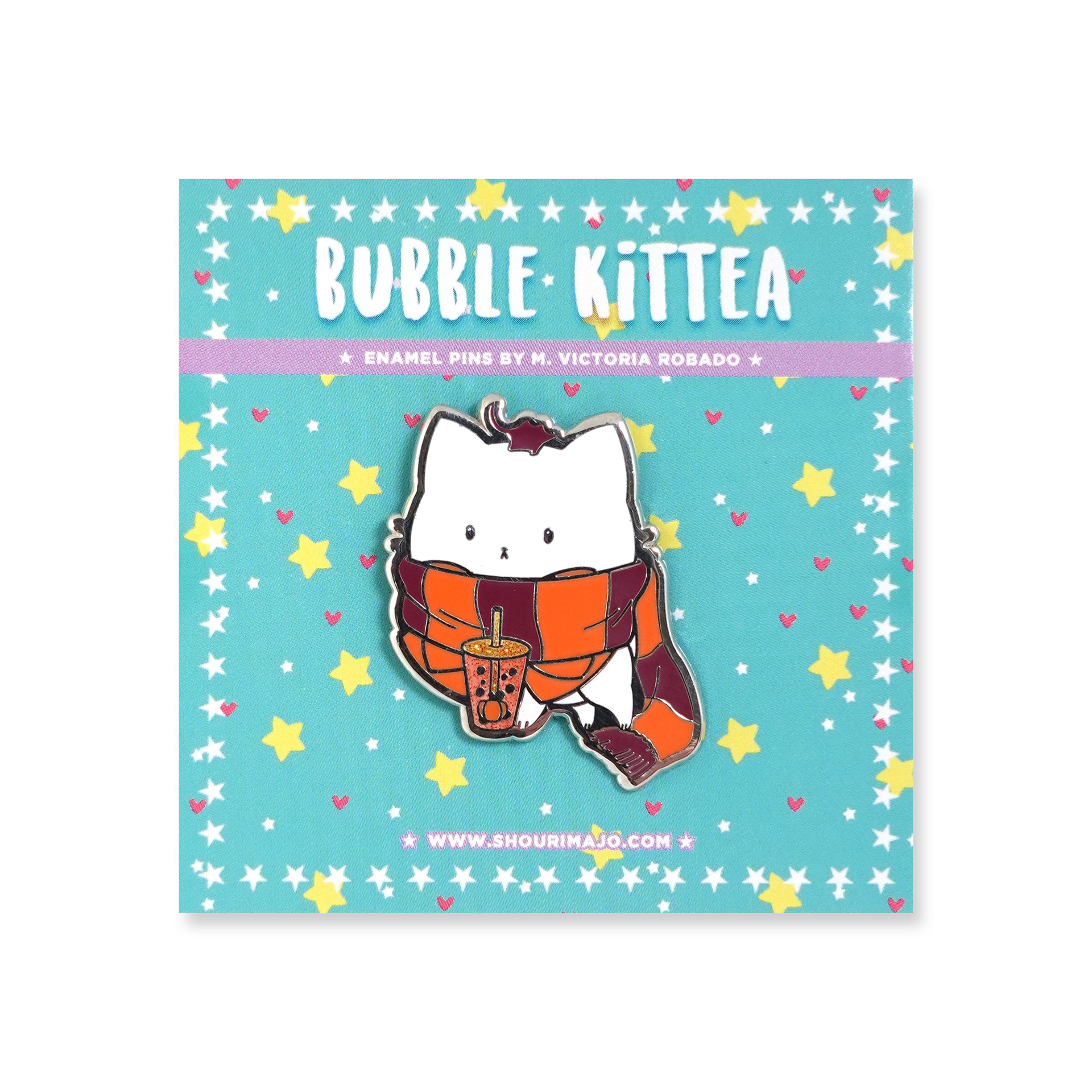 Bubble Kittea Fall Enamel Pin ($13 MSRP)