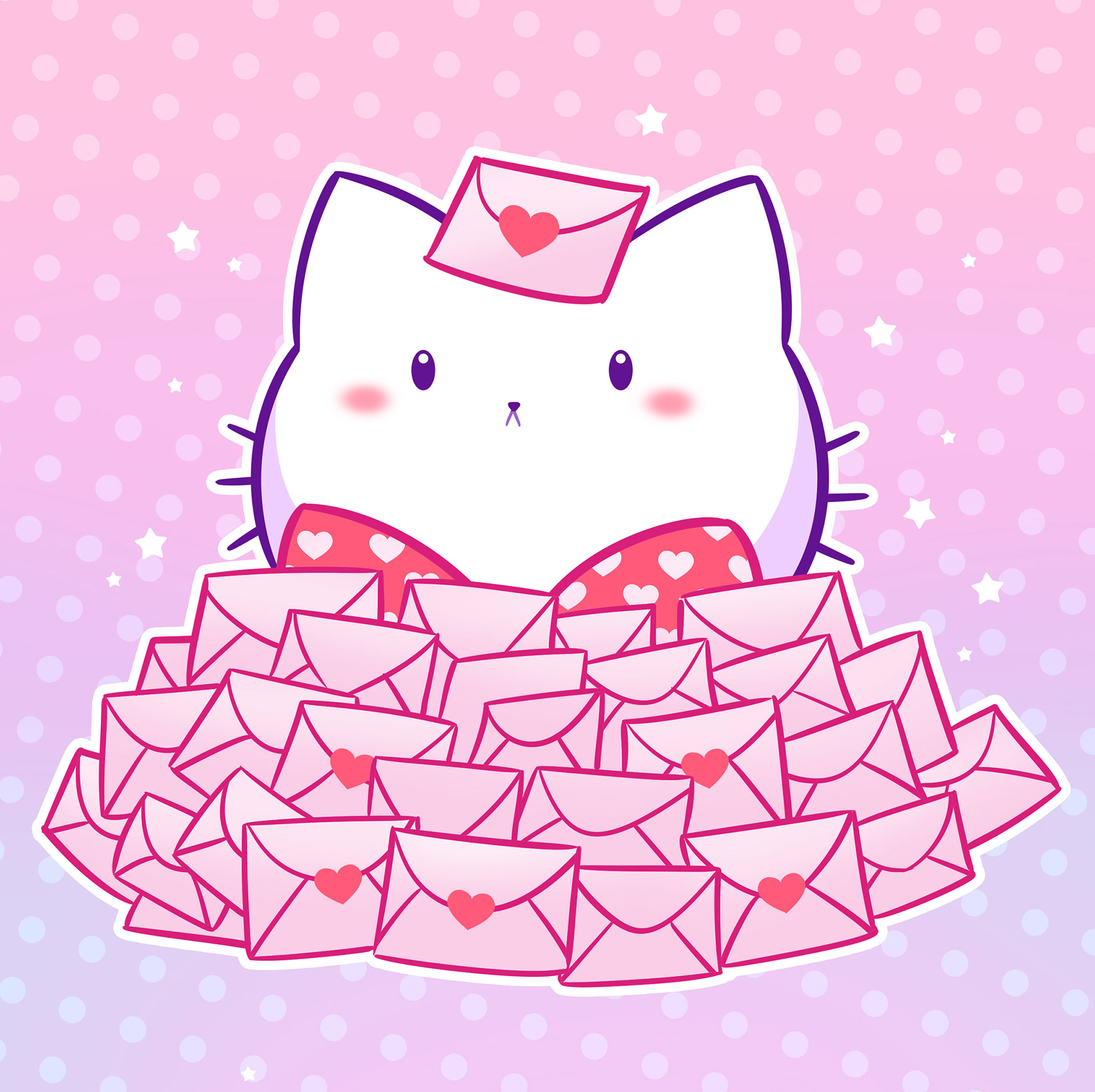 Bubble Kittea Letter Pile (2021)