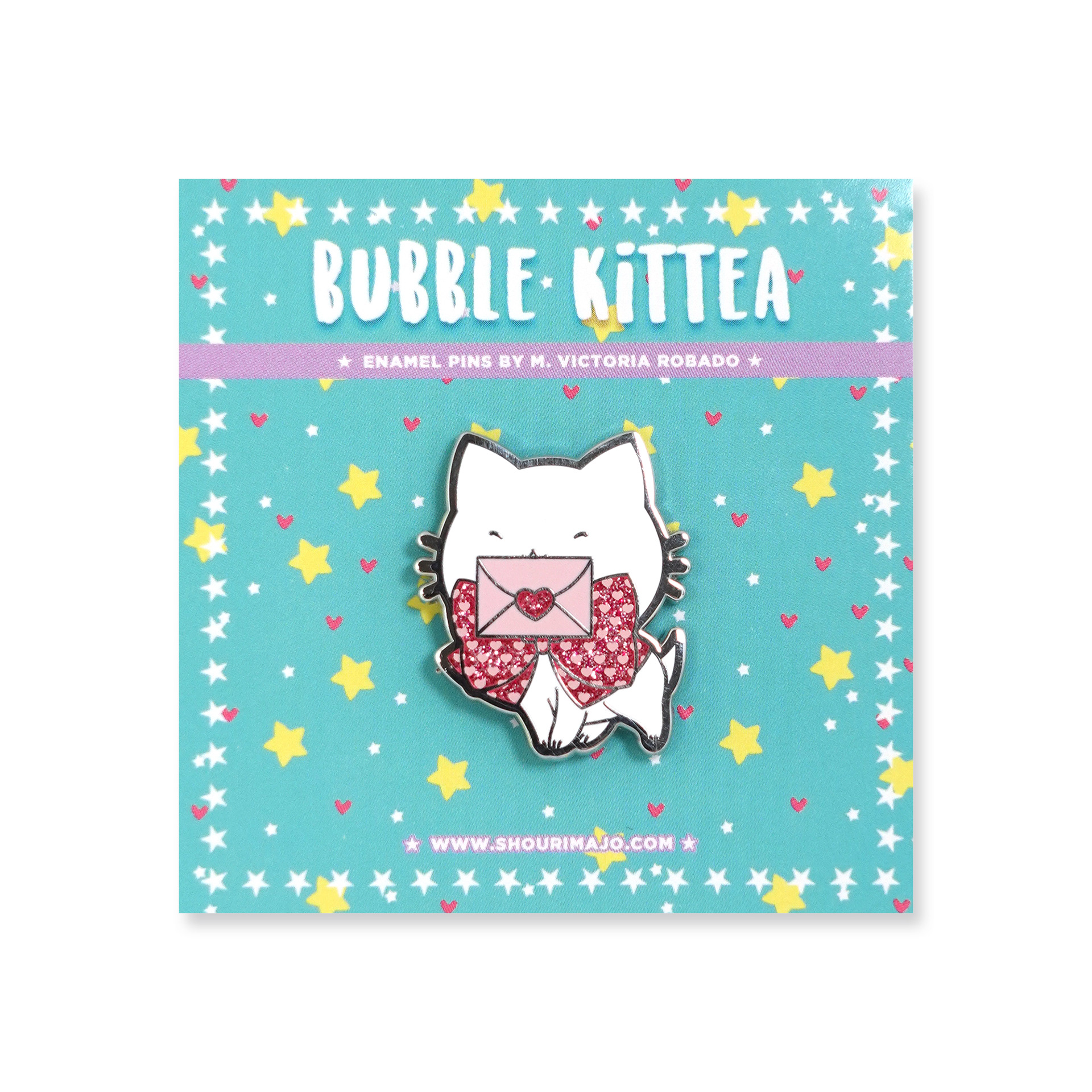 Bubble Kittea Love Letter Enamel Pin ($13 MSRP)