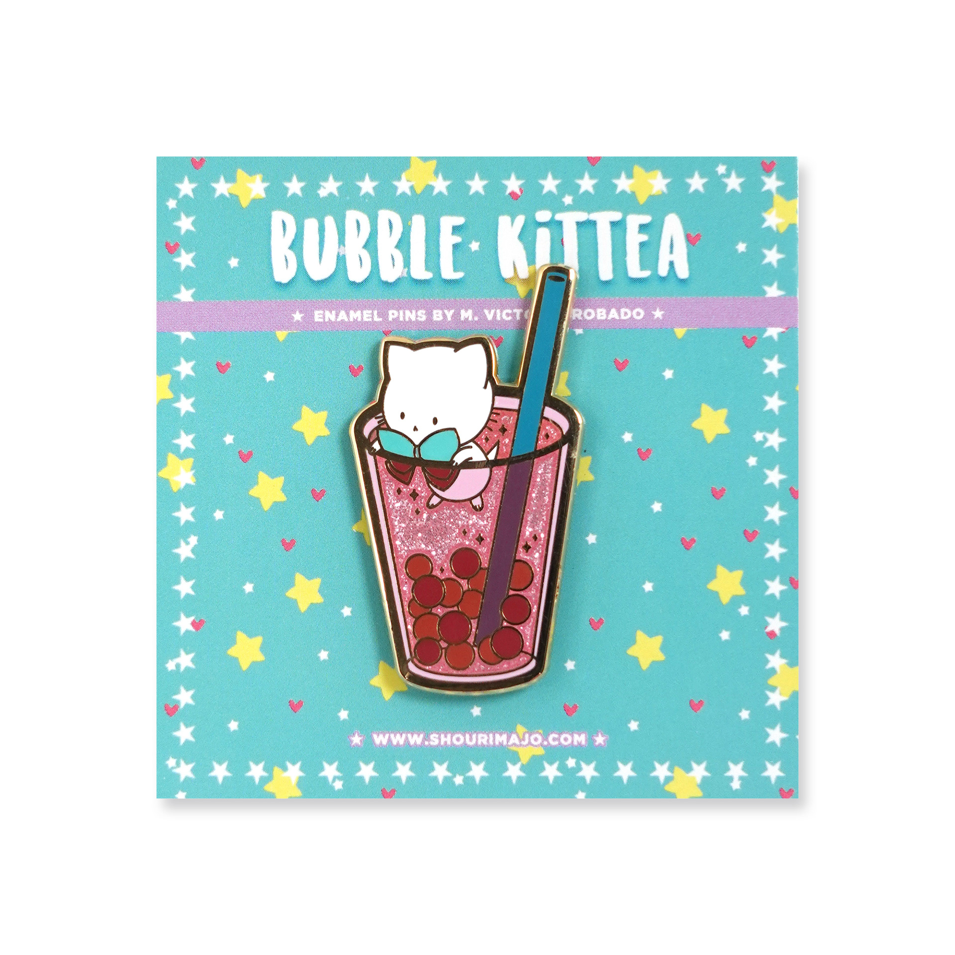Bubble Kittea in a Cup Enamel Pin ($13 MSRP)