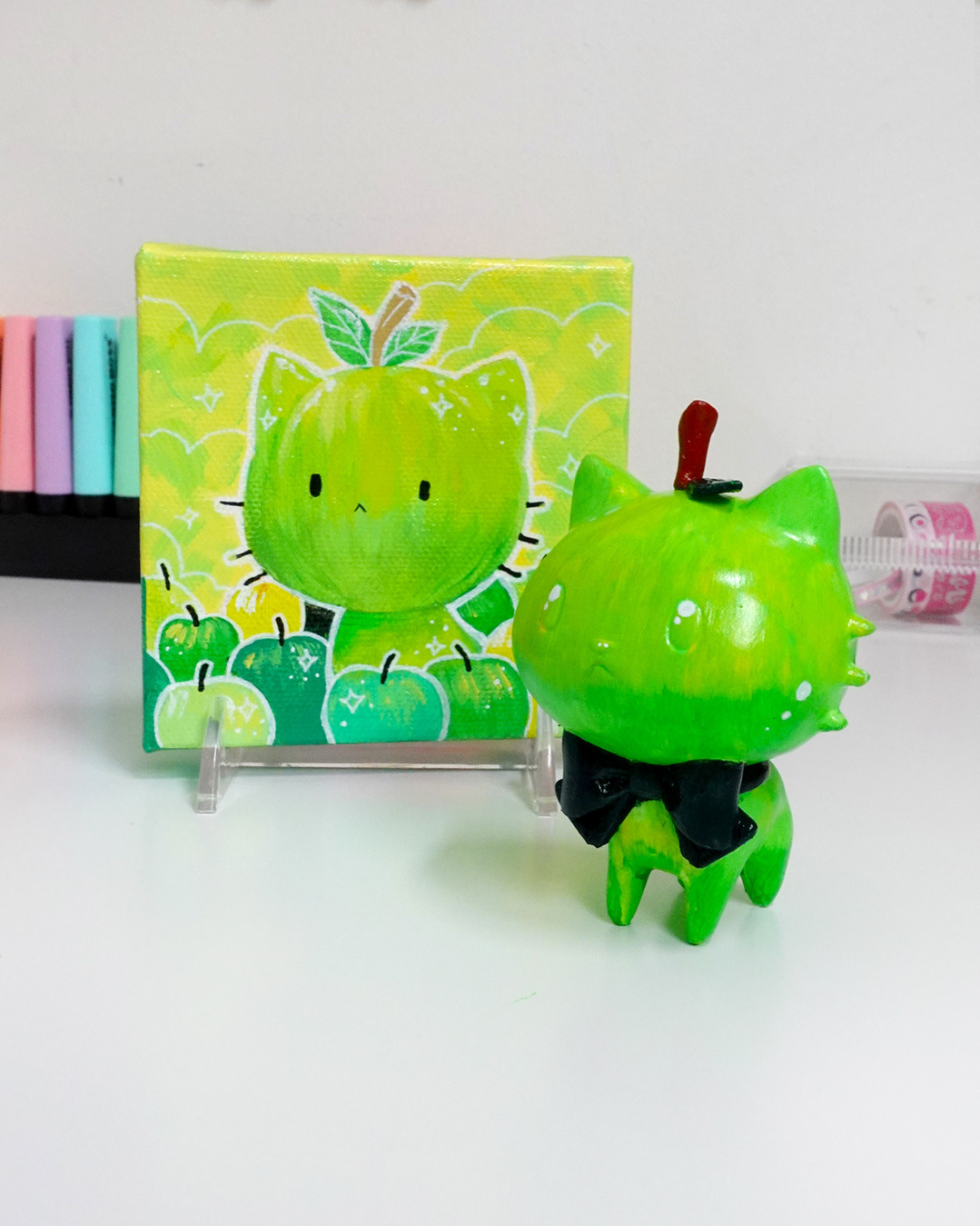 Apple Kitty (2021) for Clutter Gallery Revenge of Planet Rainbow Sprinkles