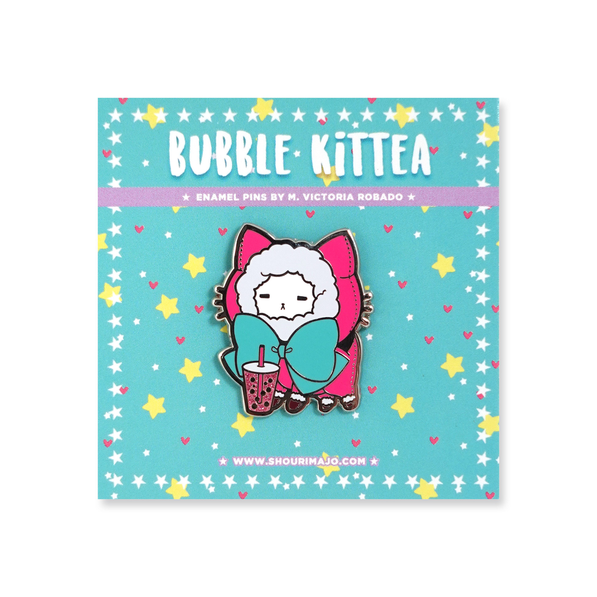 Bubble Kittea Winter Enamel Pin ($13 MSRP)