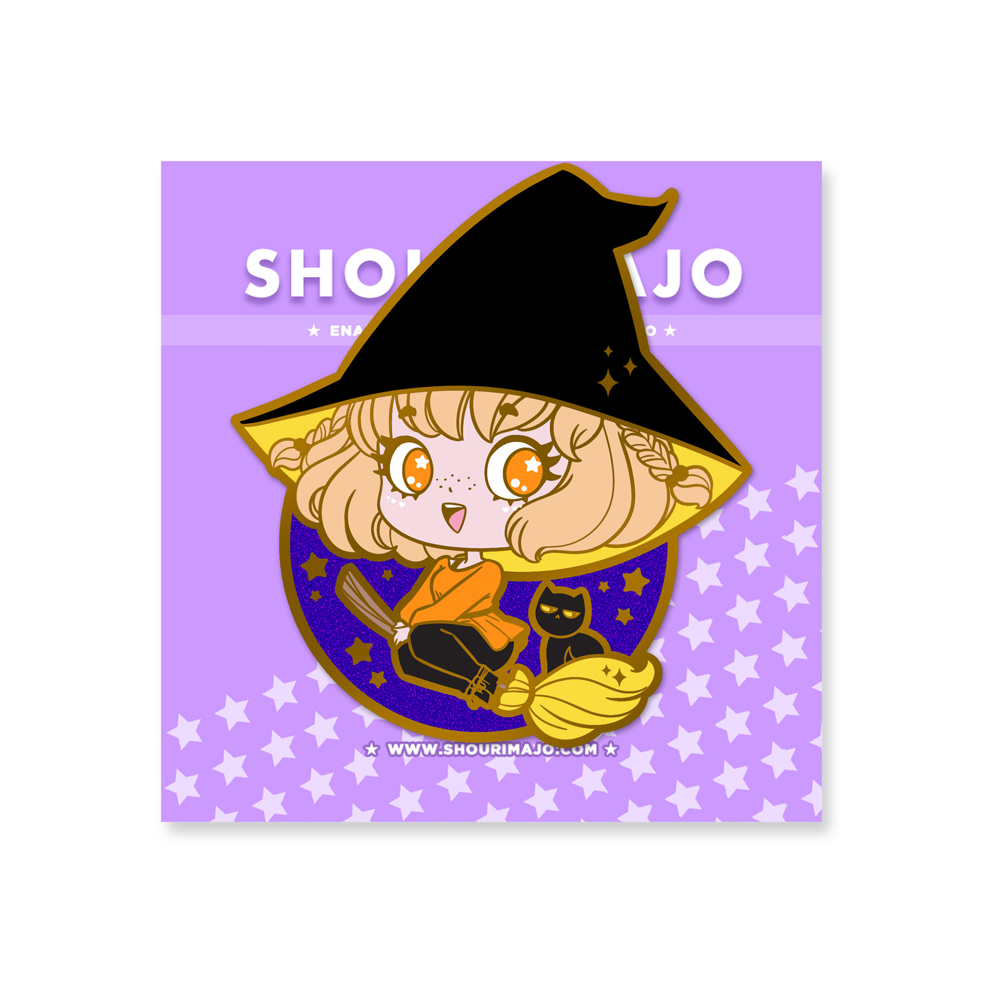 Halloween 1 Broom Enamel Pin ($15)