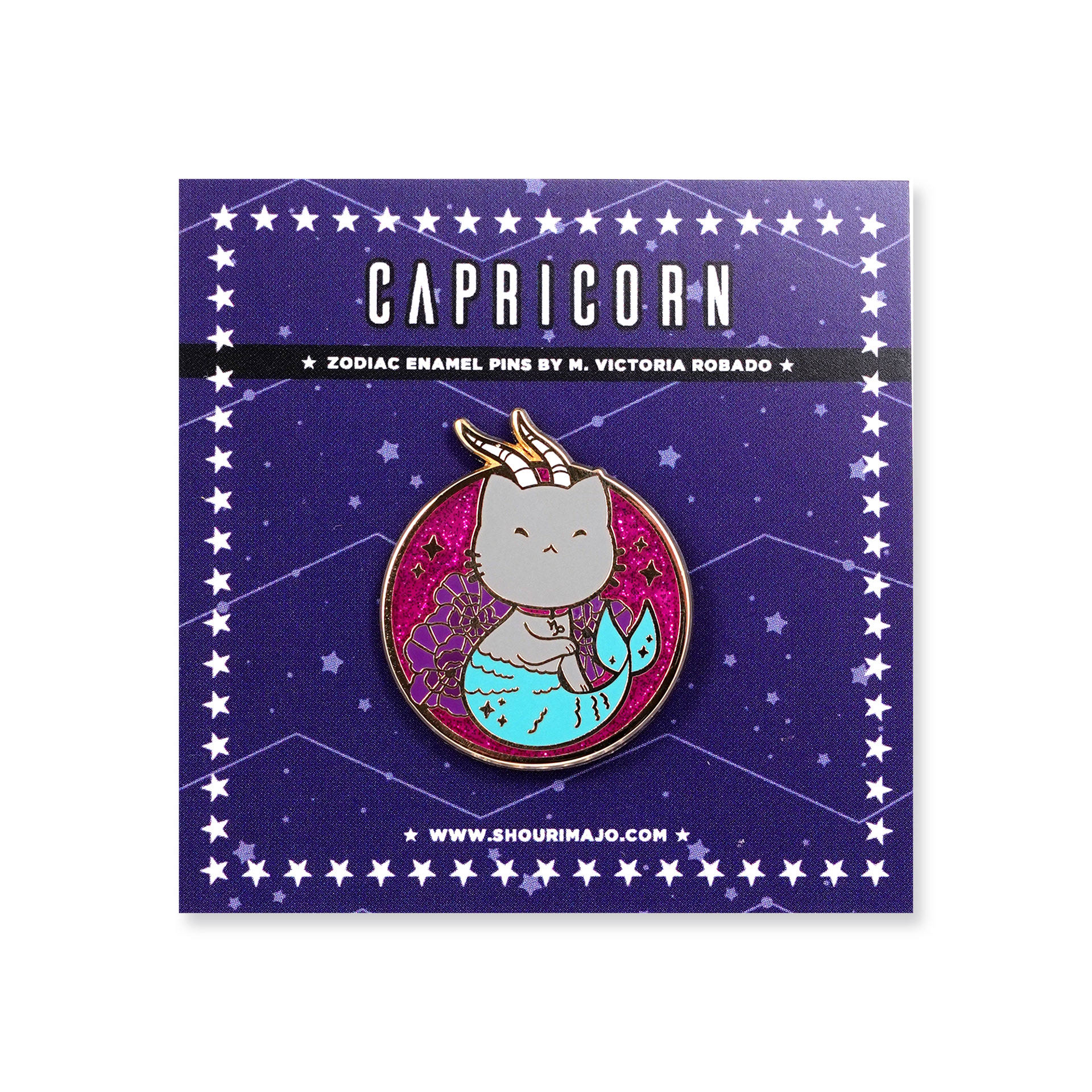 Capricorn Cosmeek Zodiac Kitties Enamel Pin ($13 MSRP)