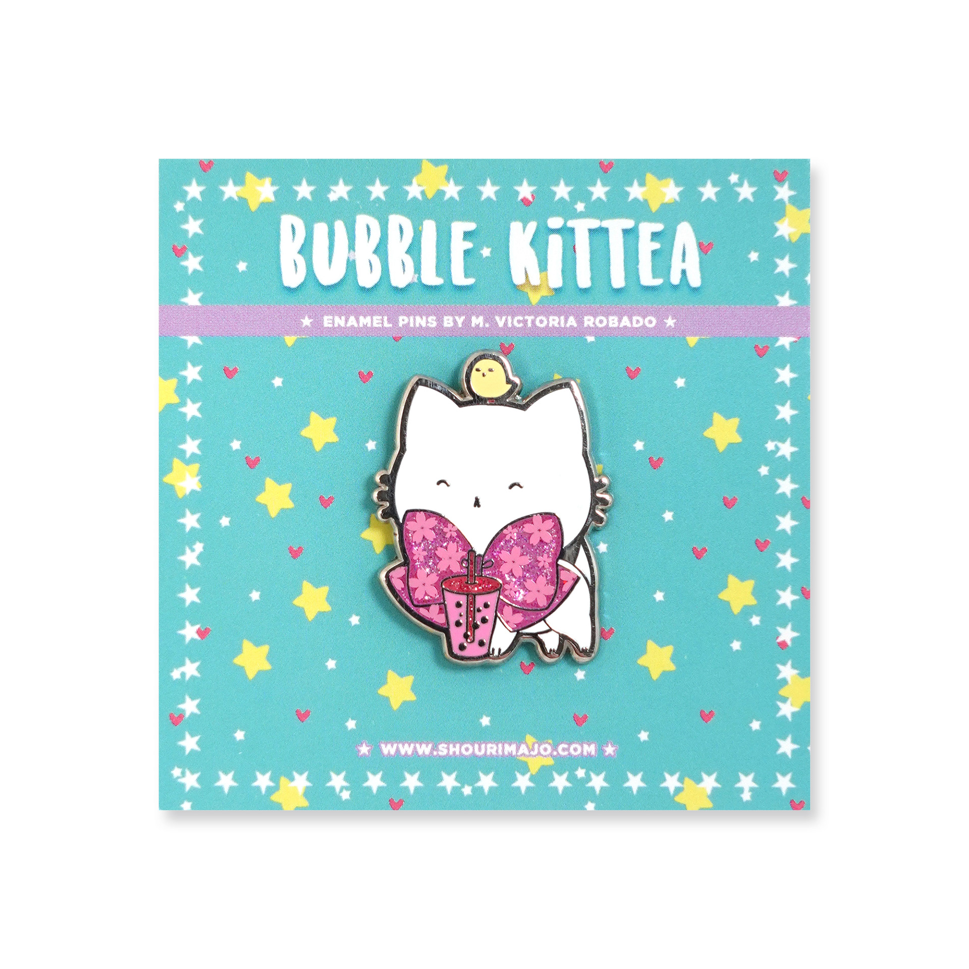 Bubble Kittea Spring Enamel Pin ($13 MSRP)