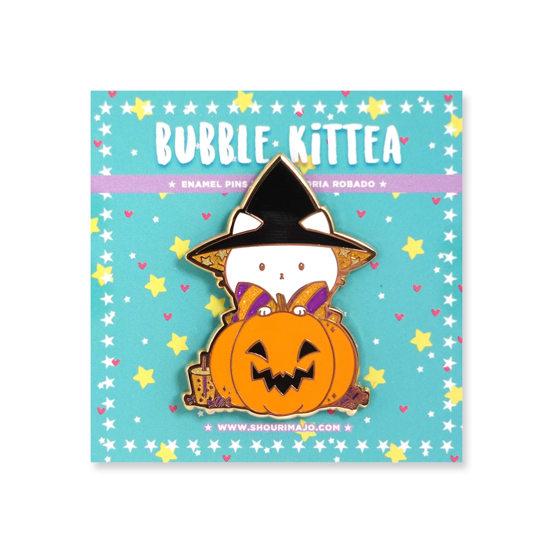 Bubble Kittea Halloween Enamel Pin ($15 MSRP)