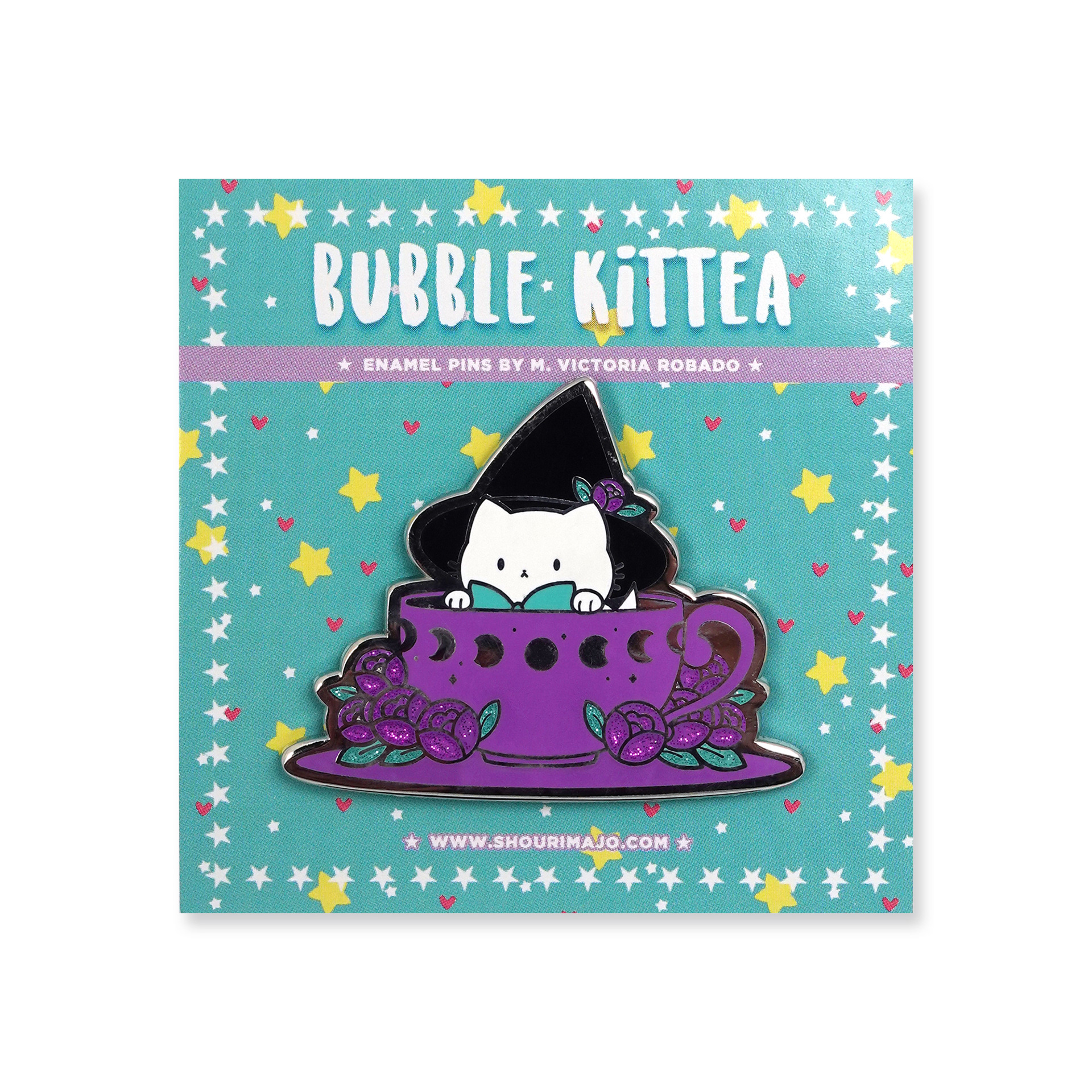 Bubble Kittea Magical Tea Enamel Pin ($15 MSRP)