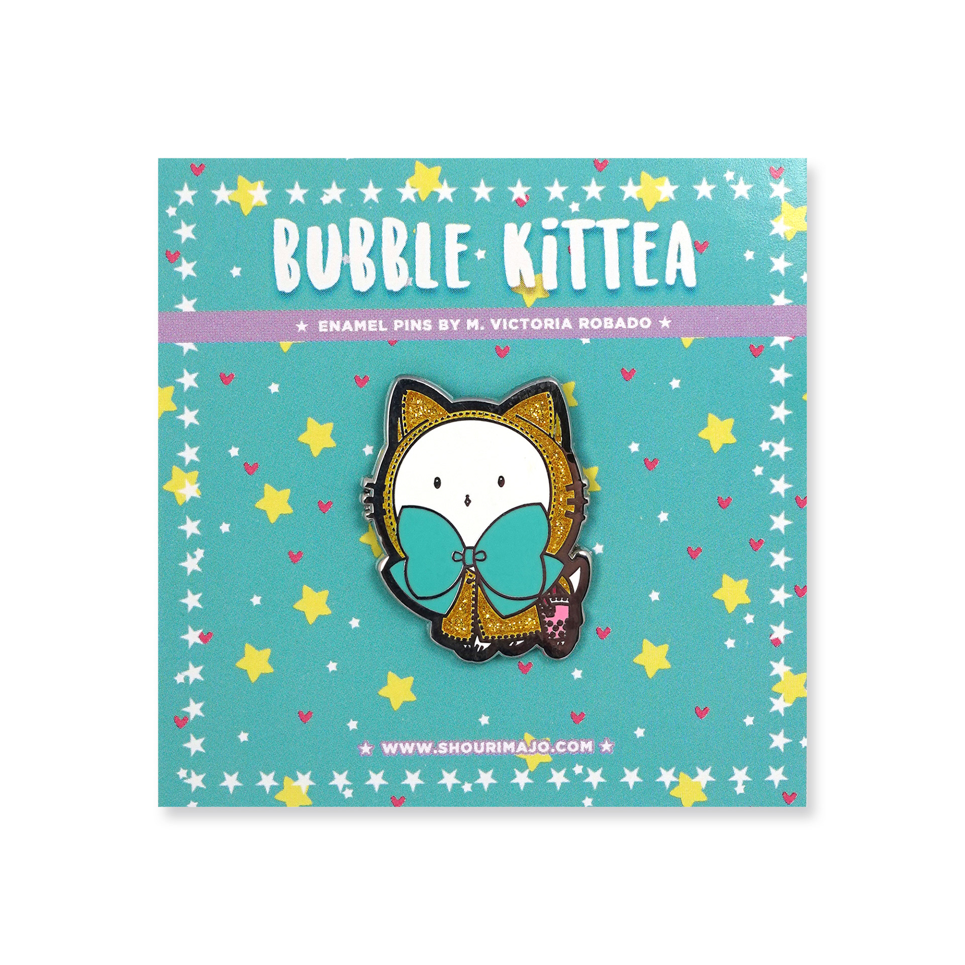 Bubble Kittea Rain Enamel Pin ($13 MSRP)