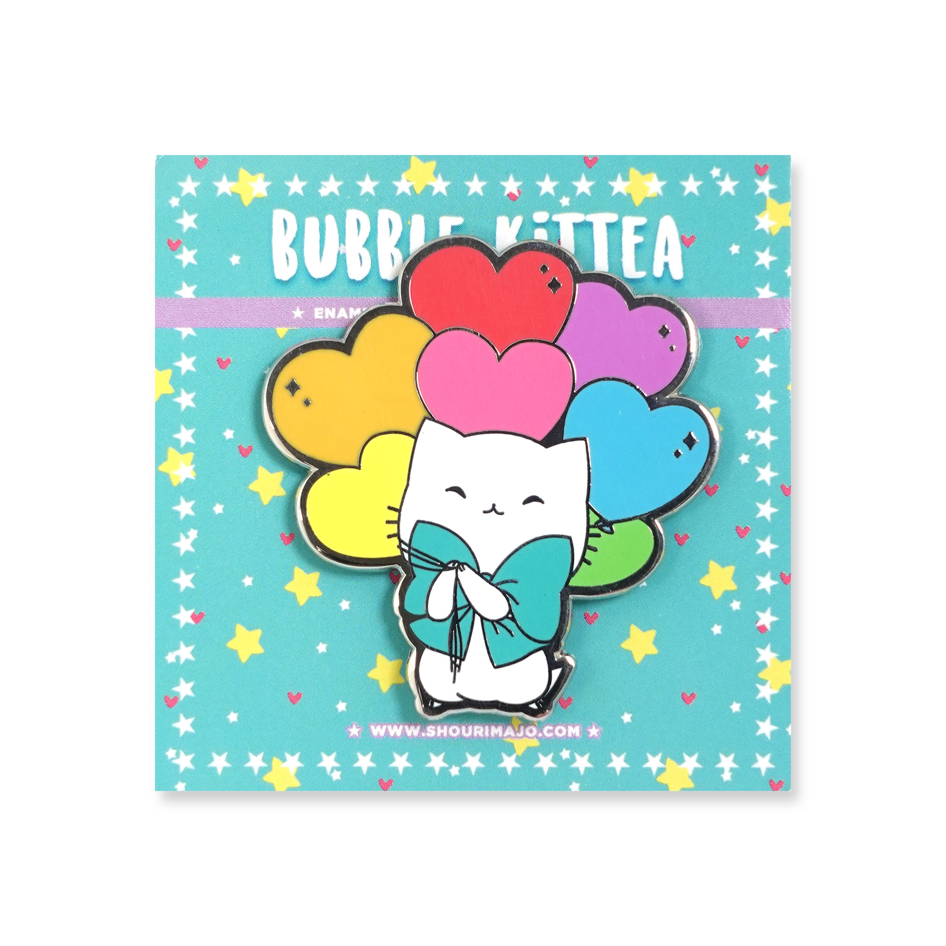 Bubble Kittea Love Balloons Enamel Pin ($15 MSRP)