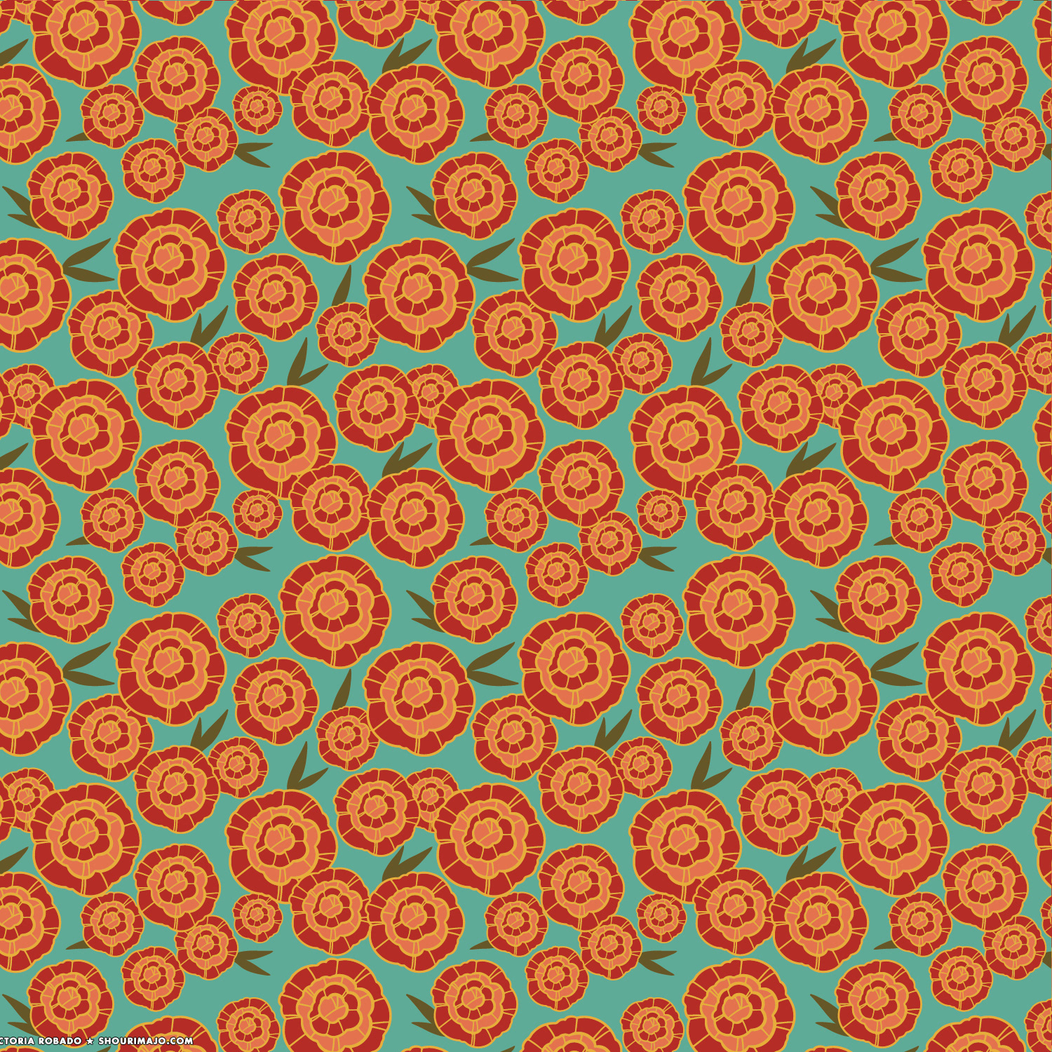 Fabric Pattern - Carnation Fields