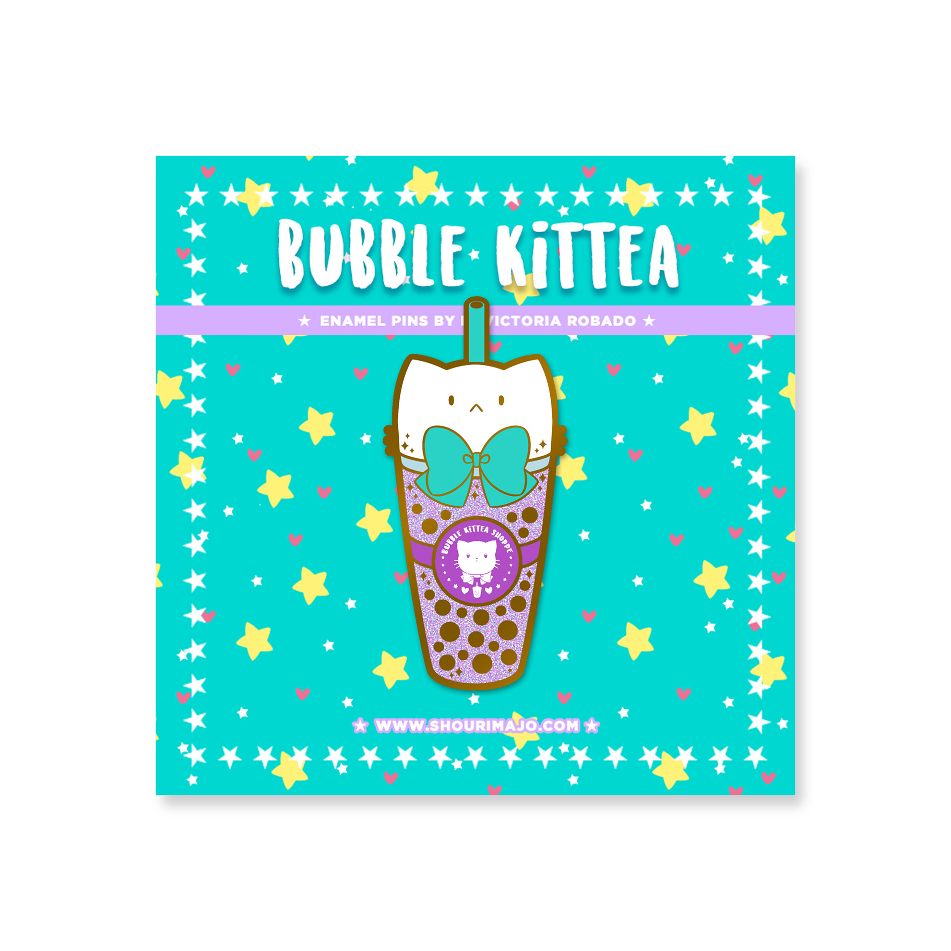 Bubble Kittea Tumbler Enamel Pin ($13 MSRP)