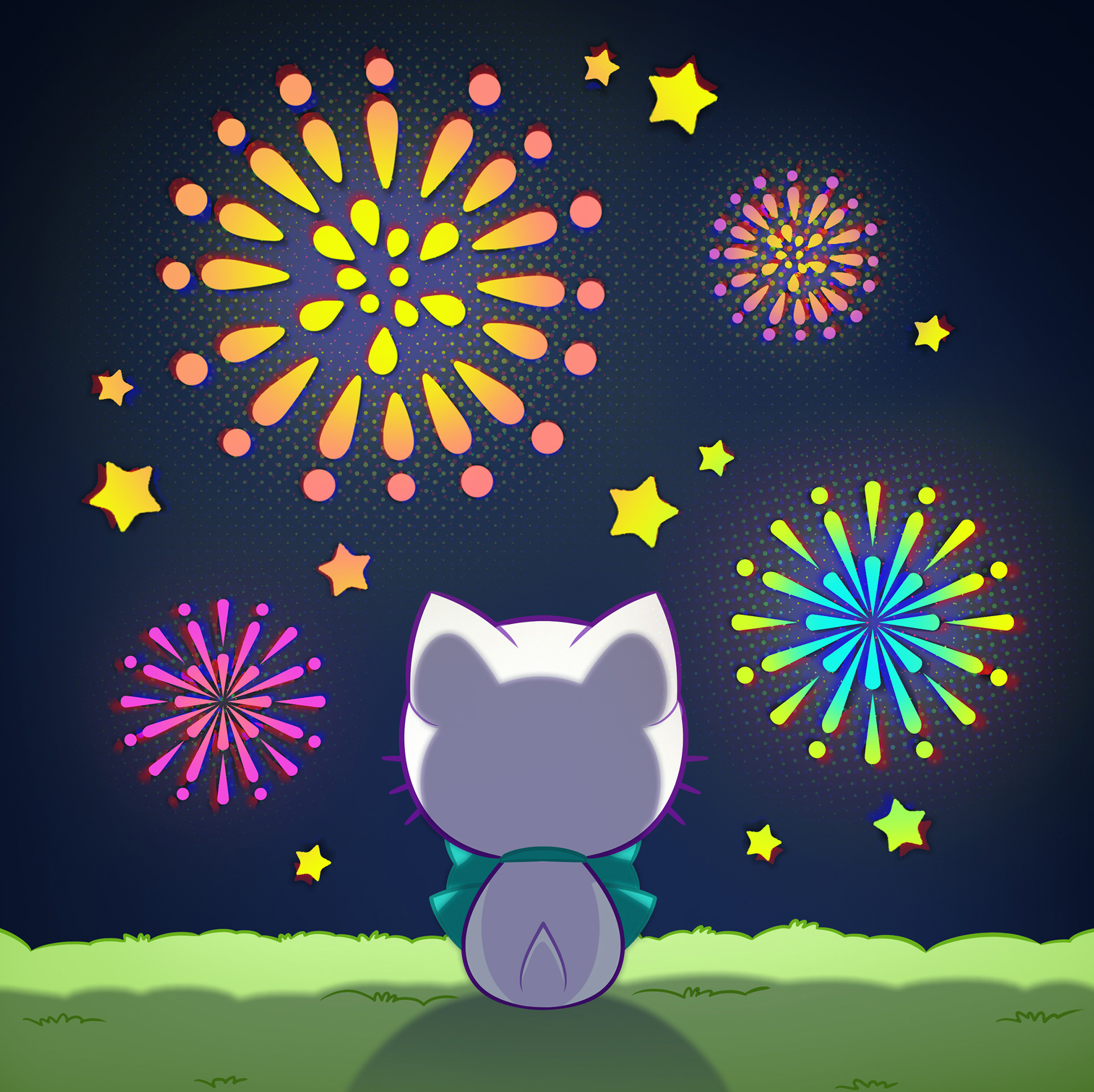 Bubble Kittea Fireworks (2022)