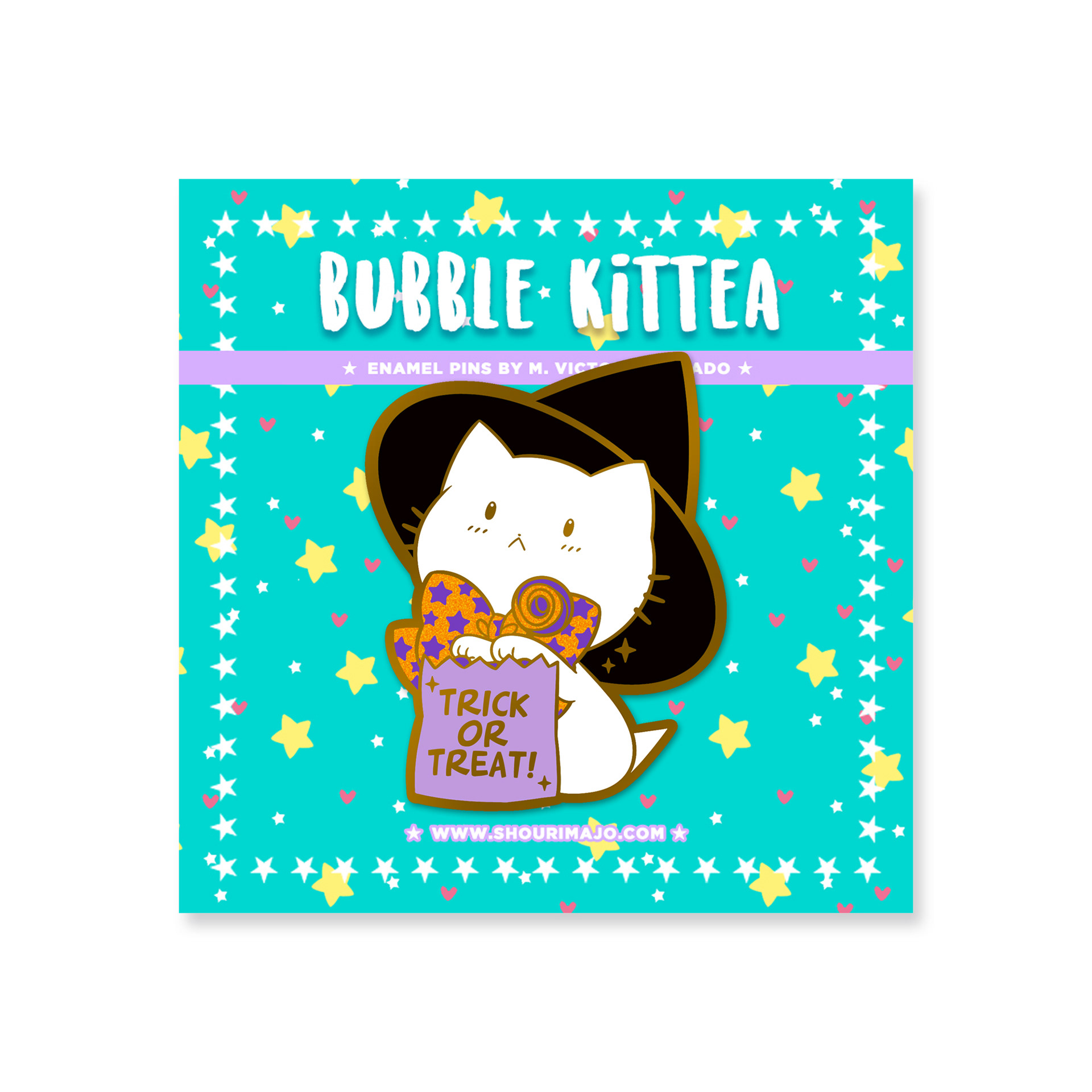 Bubble Kittea Trick-or-Treat Enamel Pin ($13 MSRP)