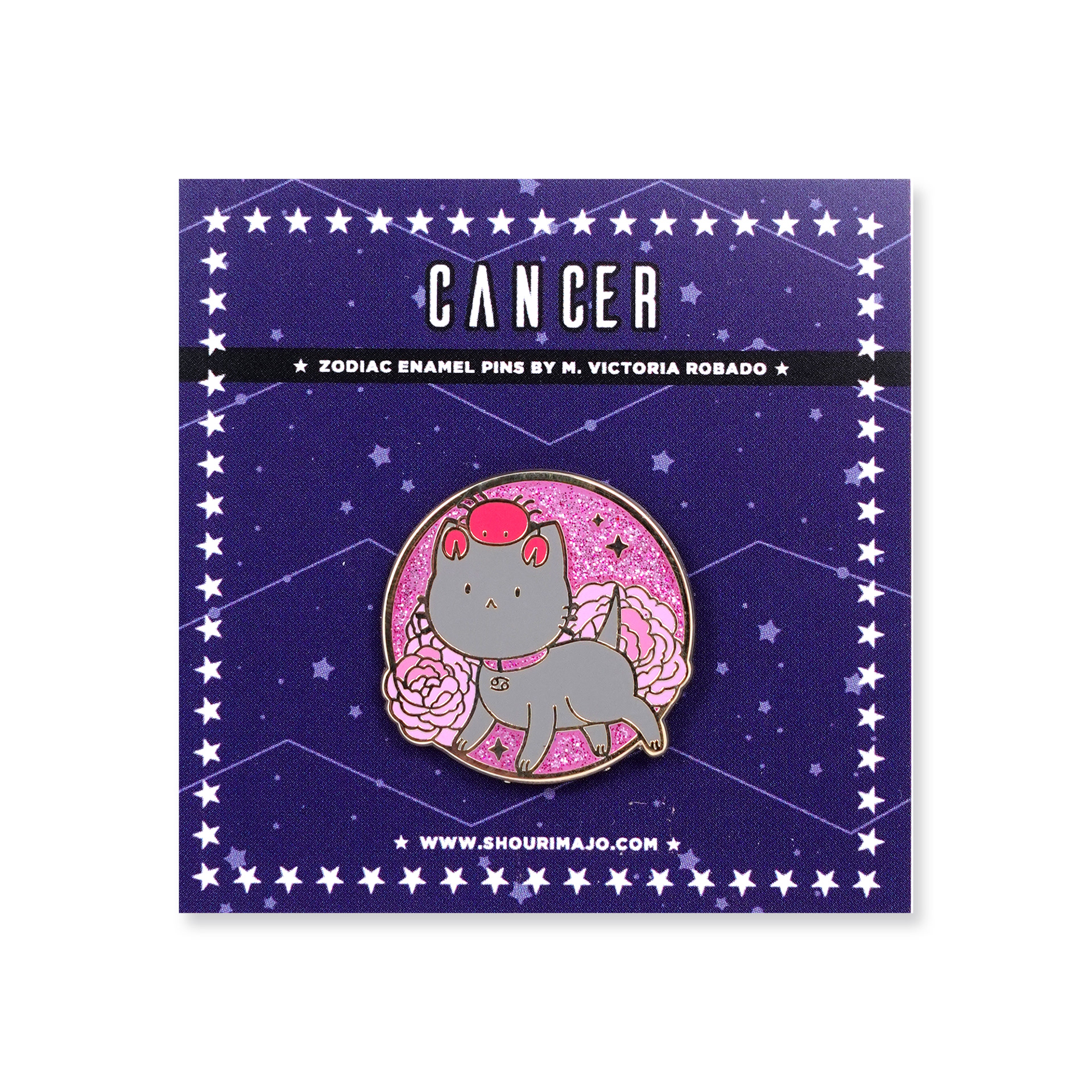 Cancer Cosmeek Zodiac Kitties Enamel Pin ($13 MSRP)
