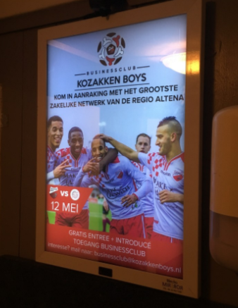 Reclame-uiting Kozakkenboys businessclub. Media Mirror.