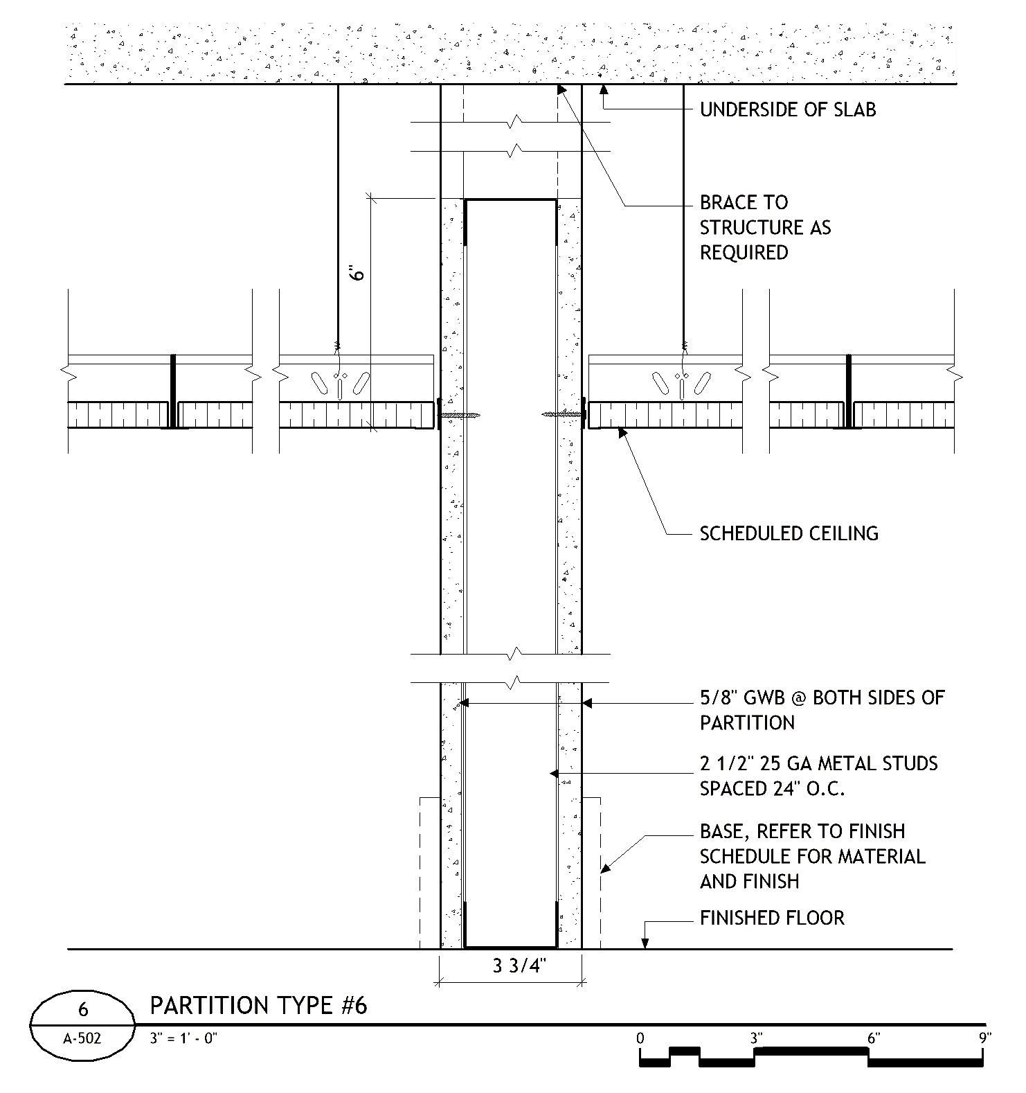 Partition Detail Drawing, Revit