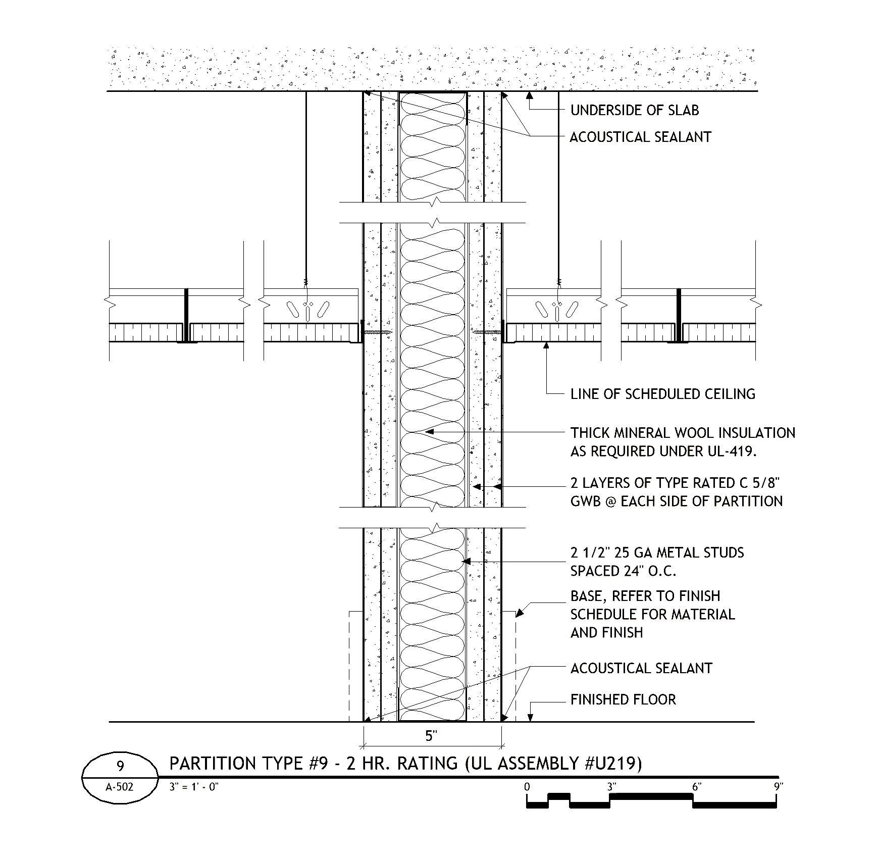Partition Detail Drawing, Revit