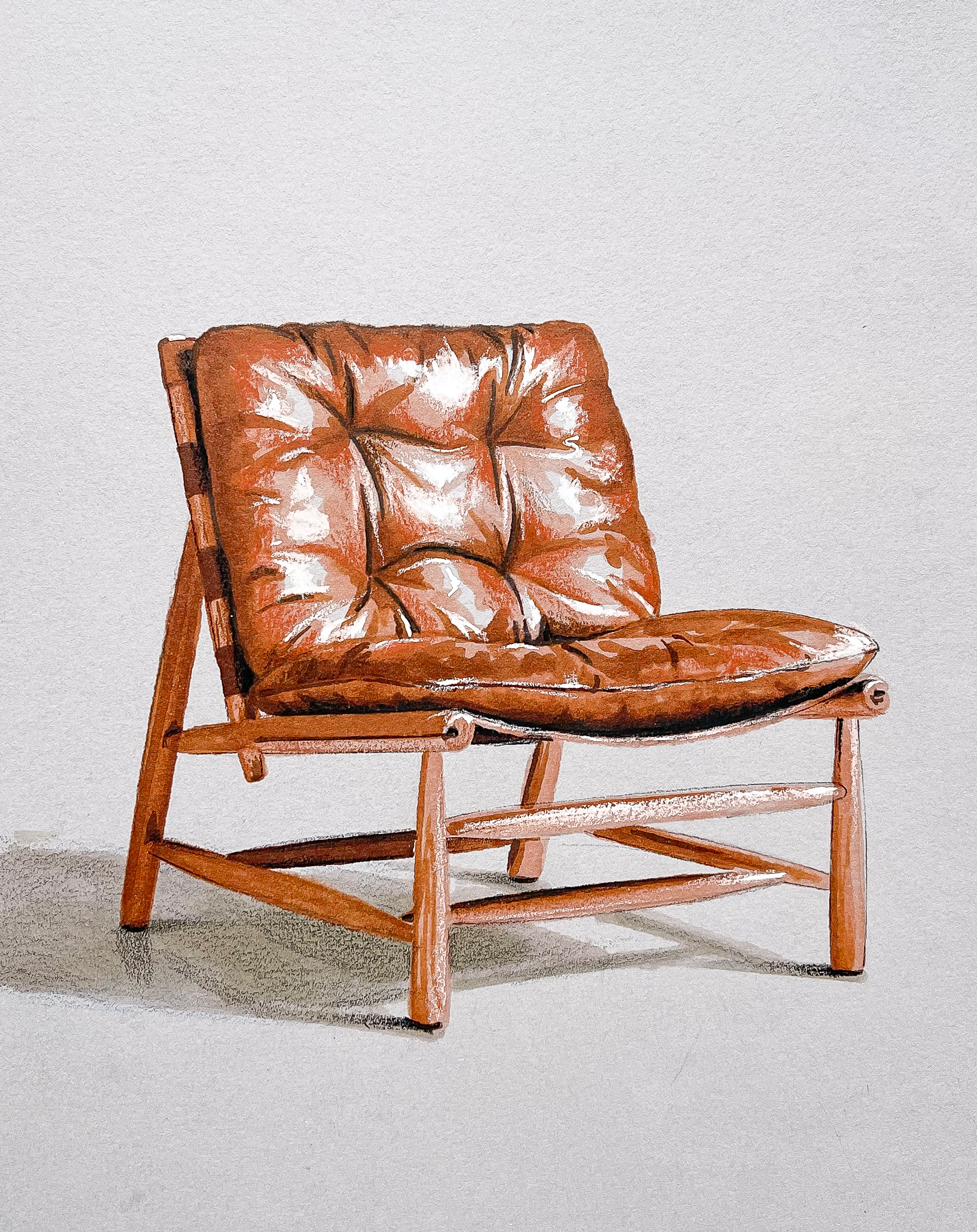 Chair, Marker and Colored Pencil on Canson Paper