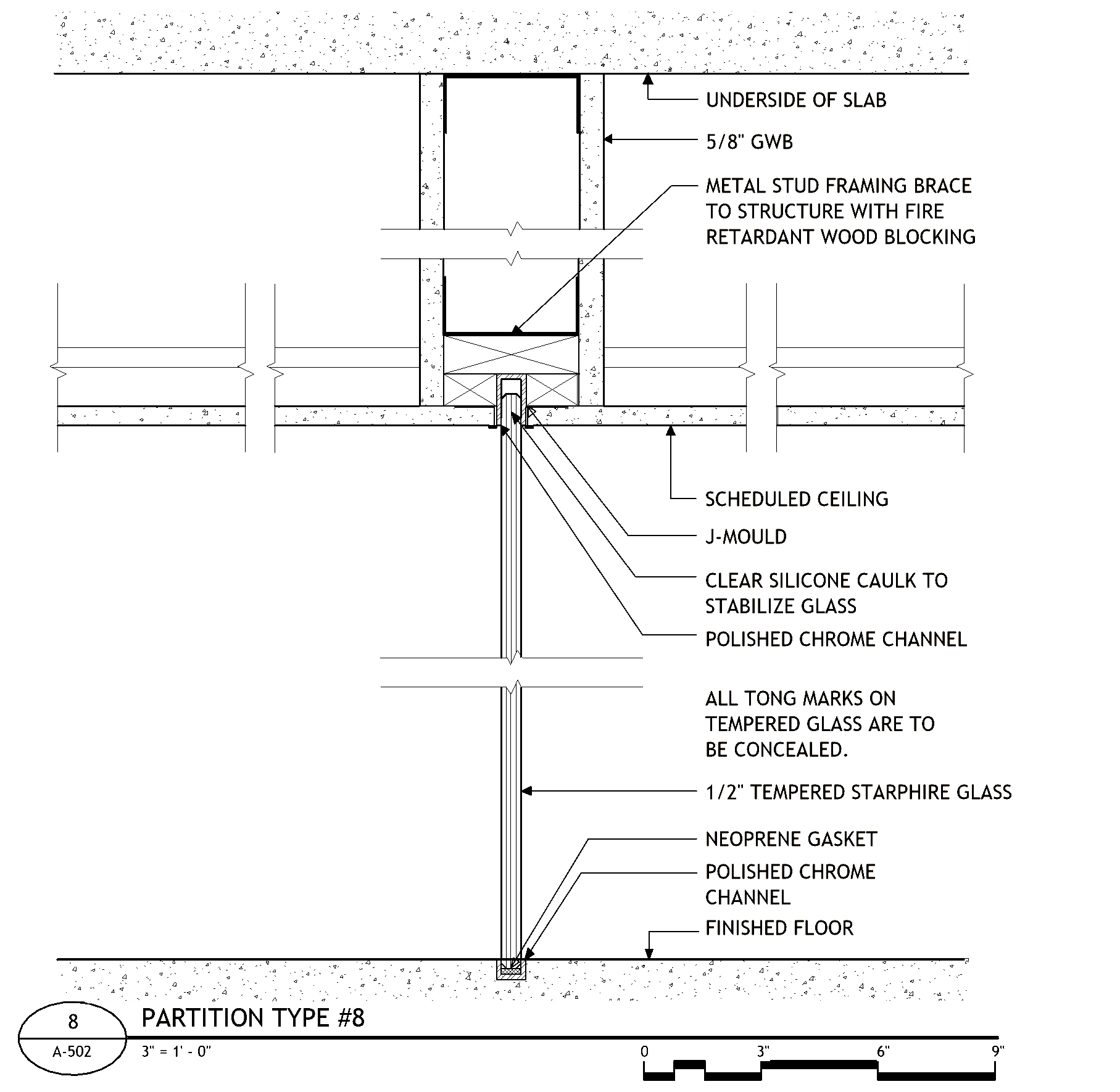 Partition Detail Drawing, Revit