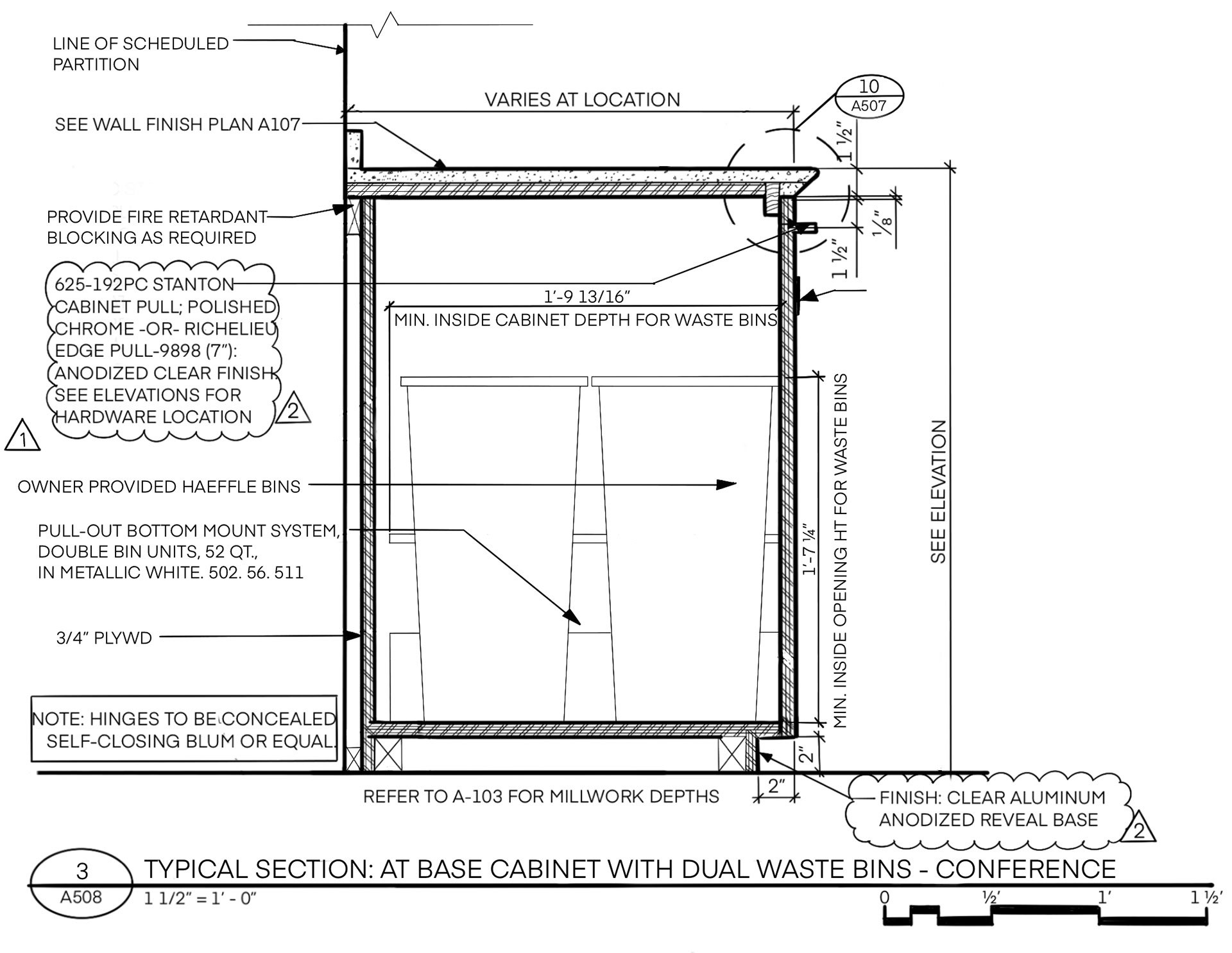 Cabinetry Detail Drawing, Procreate