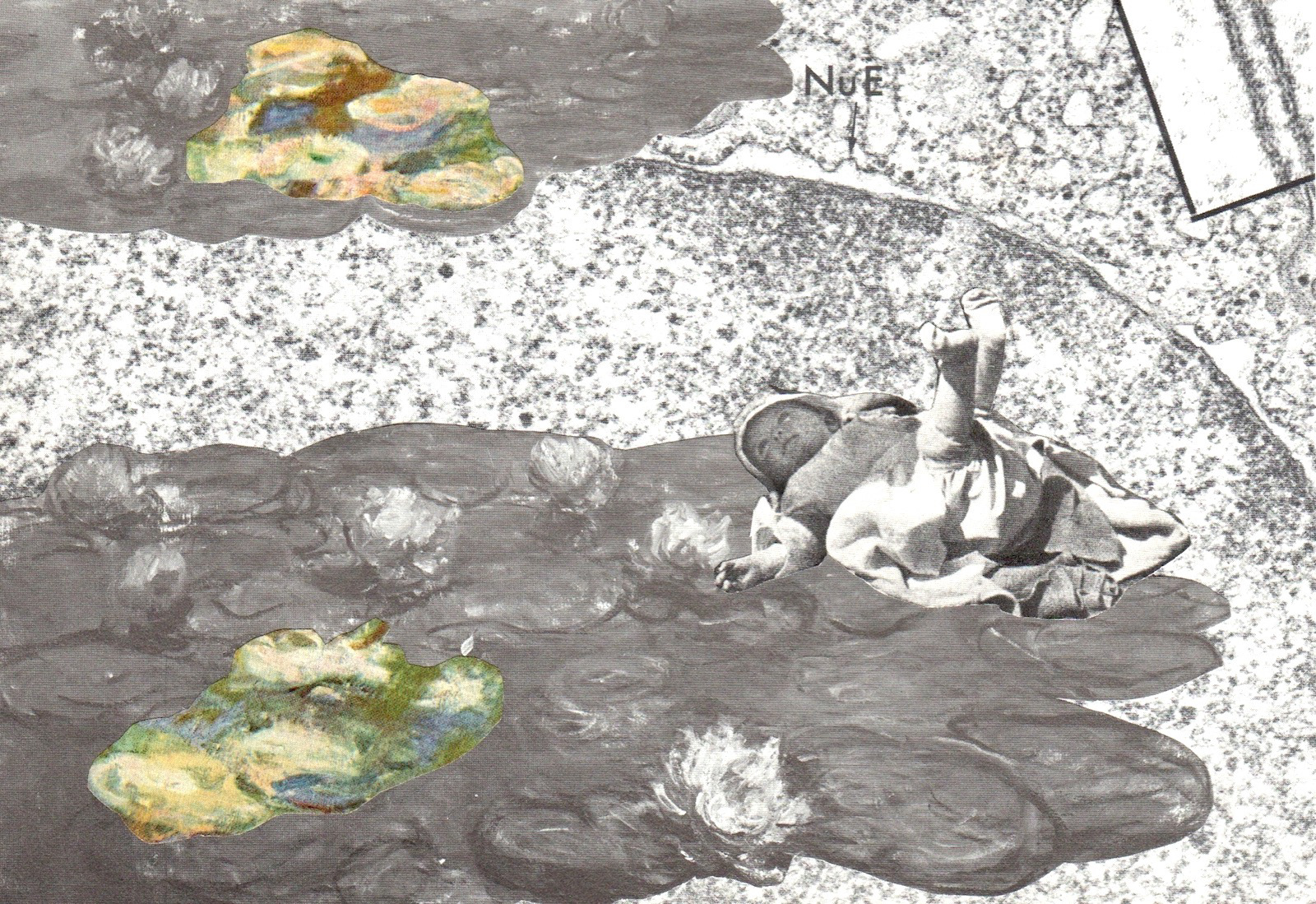 "Baby Lu at Giverny," Marianne Connolly, collage
