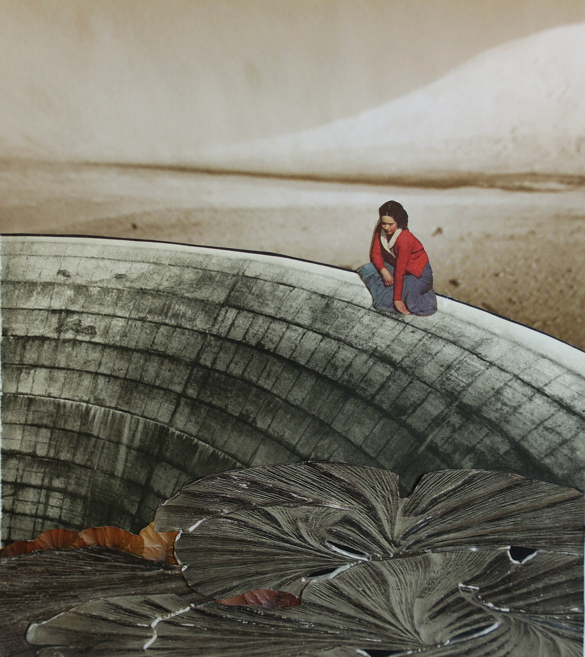 An Afternoon on Mars, hand-cut collage, Marianne Connolly