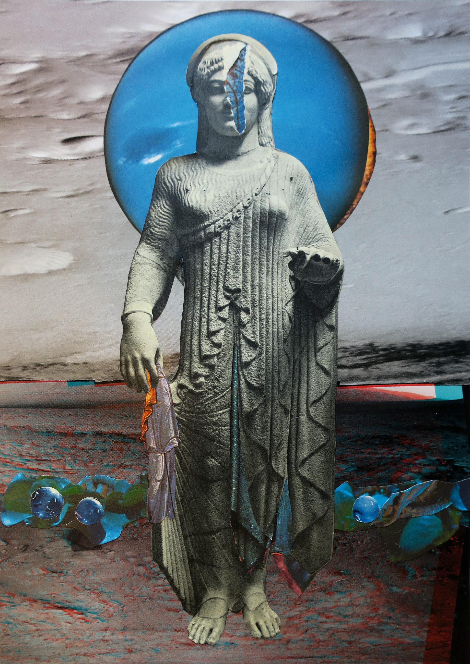 The Day Everything Changed, hand-cut collage, Marianne Connolly