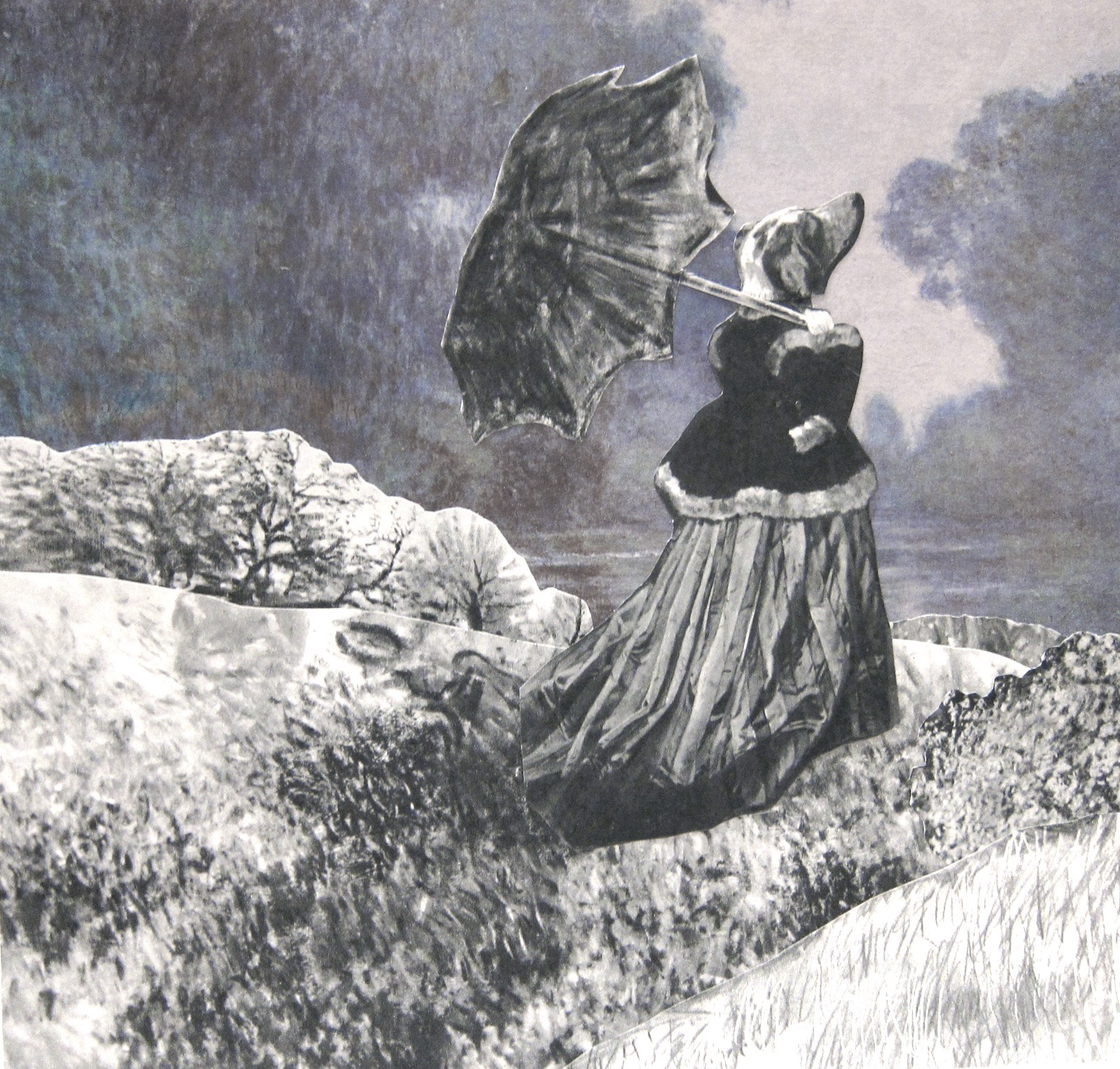 ""Little Lu at Giverny," Marianne Connolly, collage