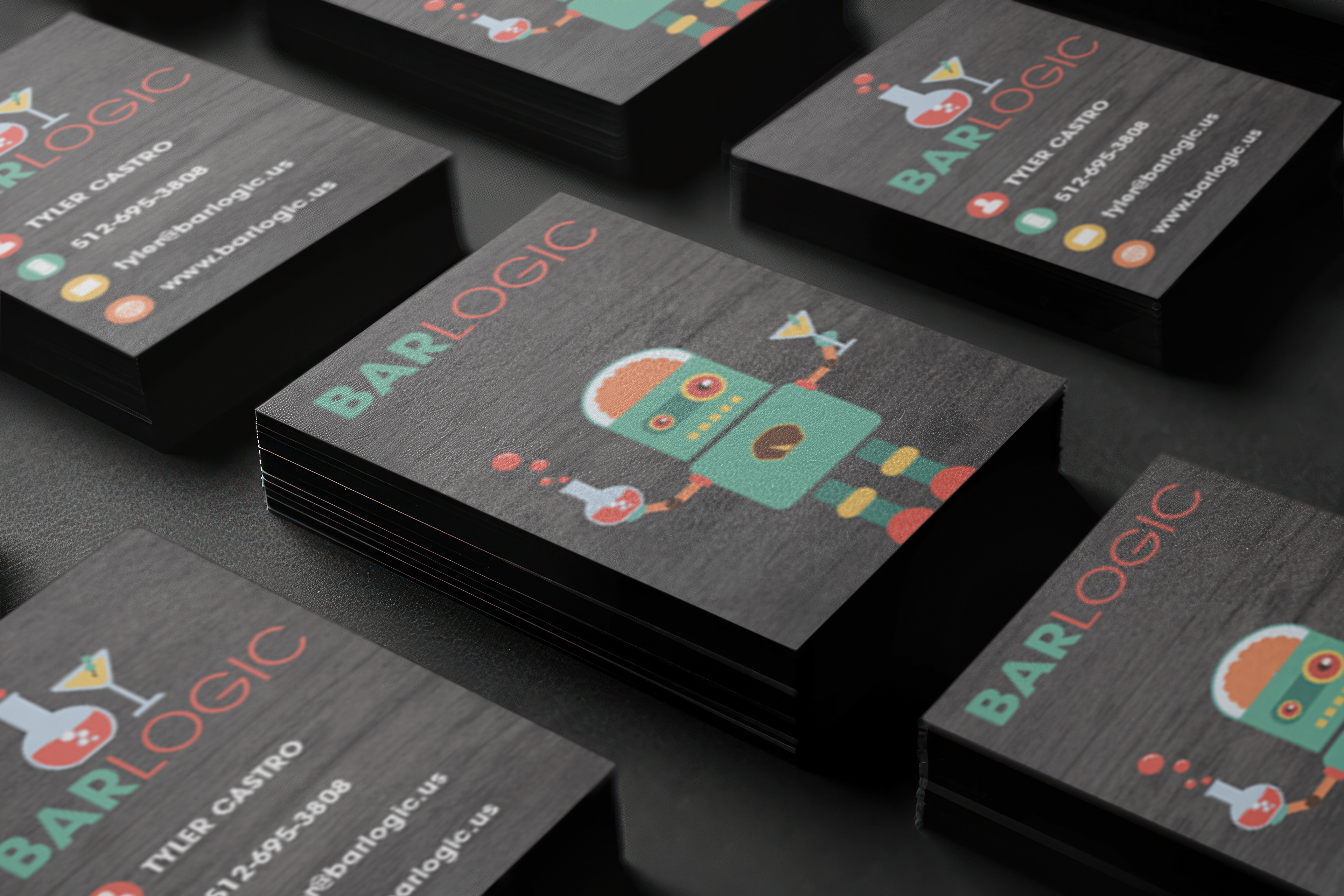 BarLogic Wooden Business Cards