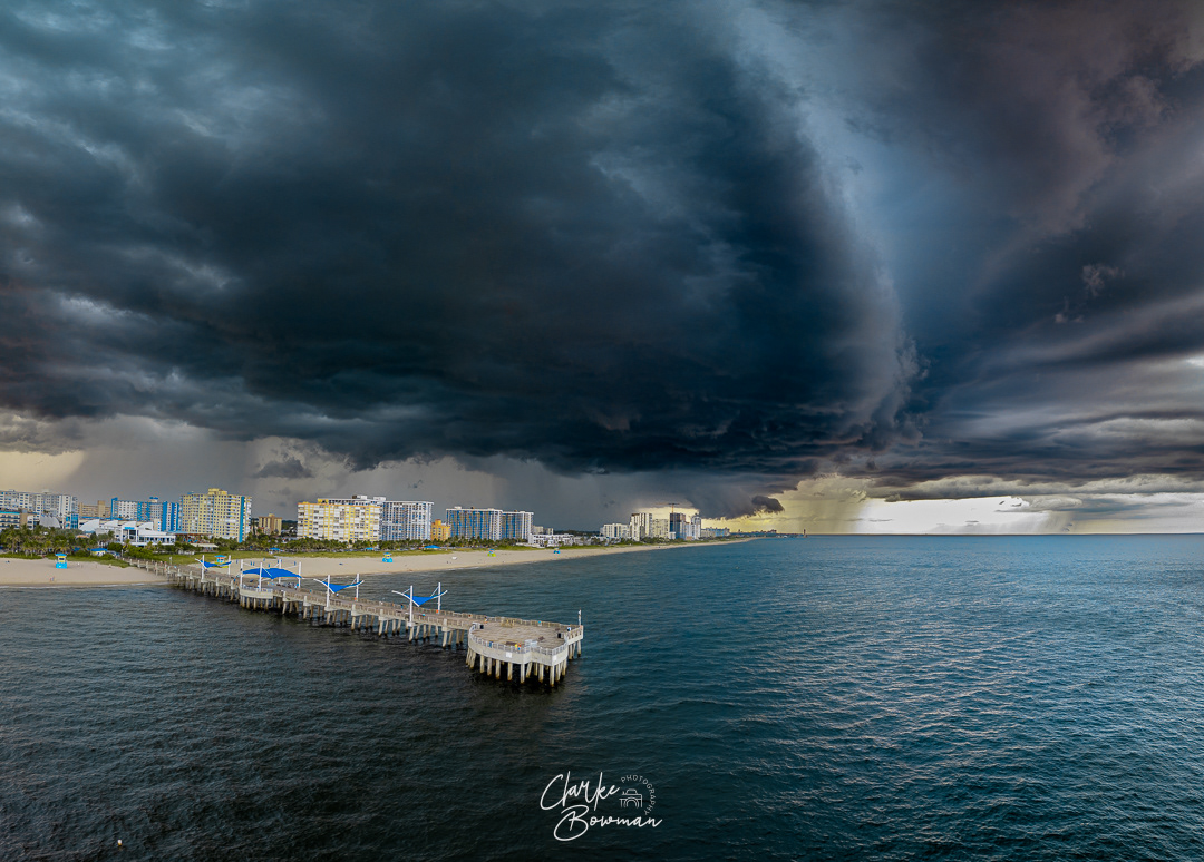 Pompano Pier #6 - Stormy Skies