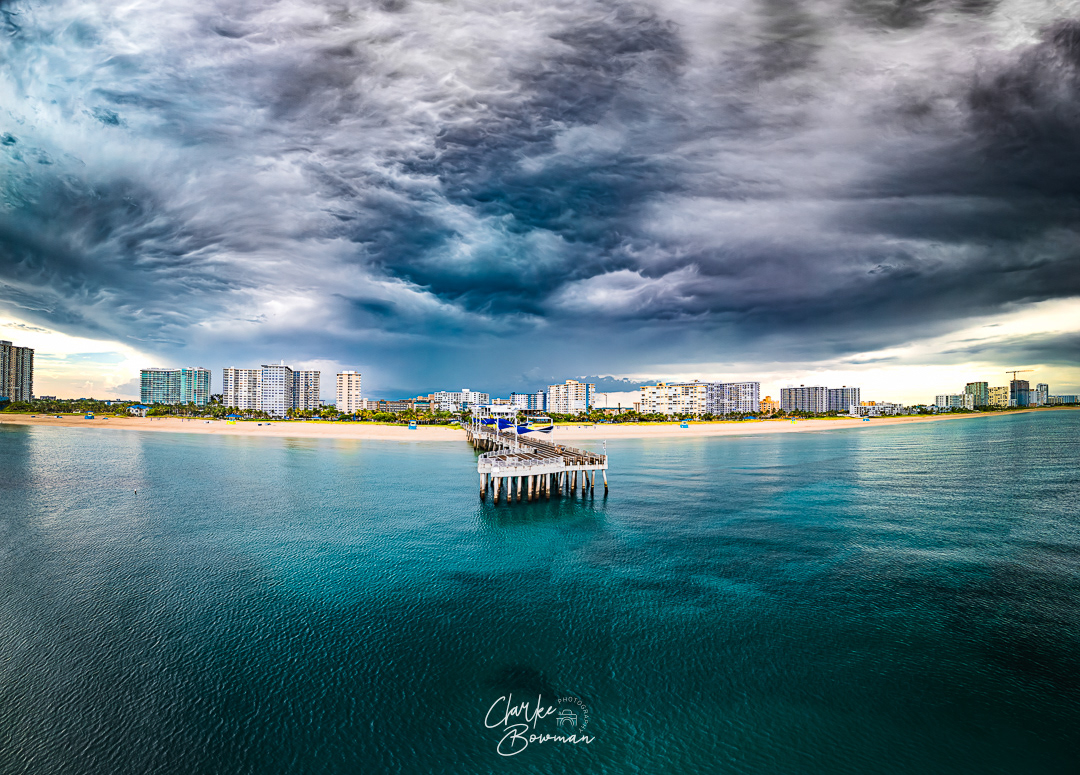 Pompano Pier #5 - Stormy Skies