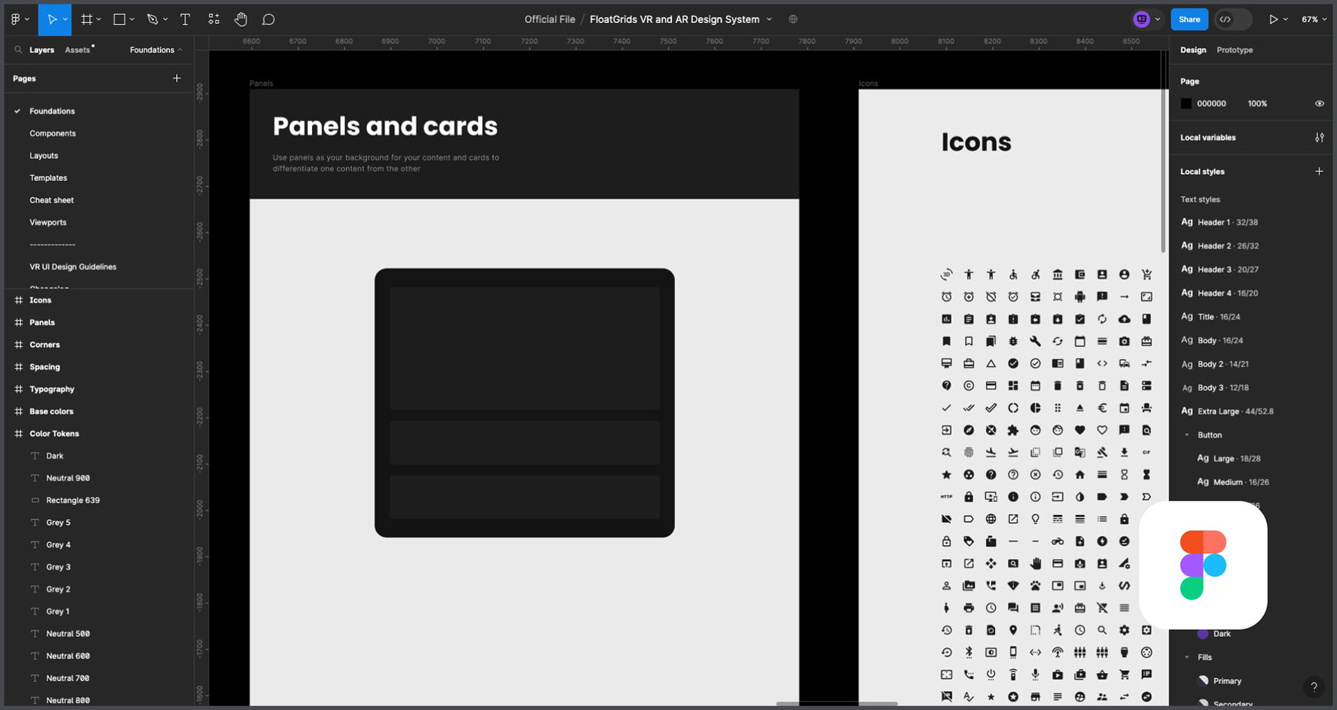 Cards and icons in Figma