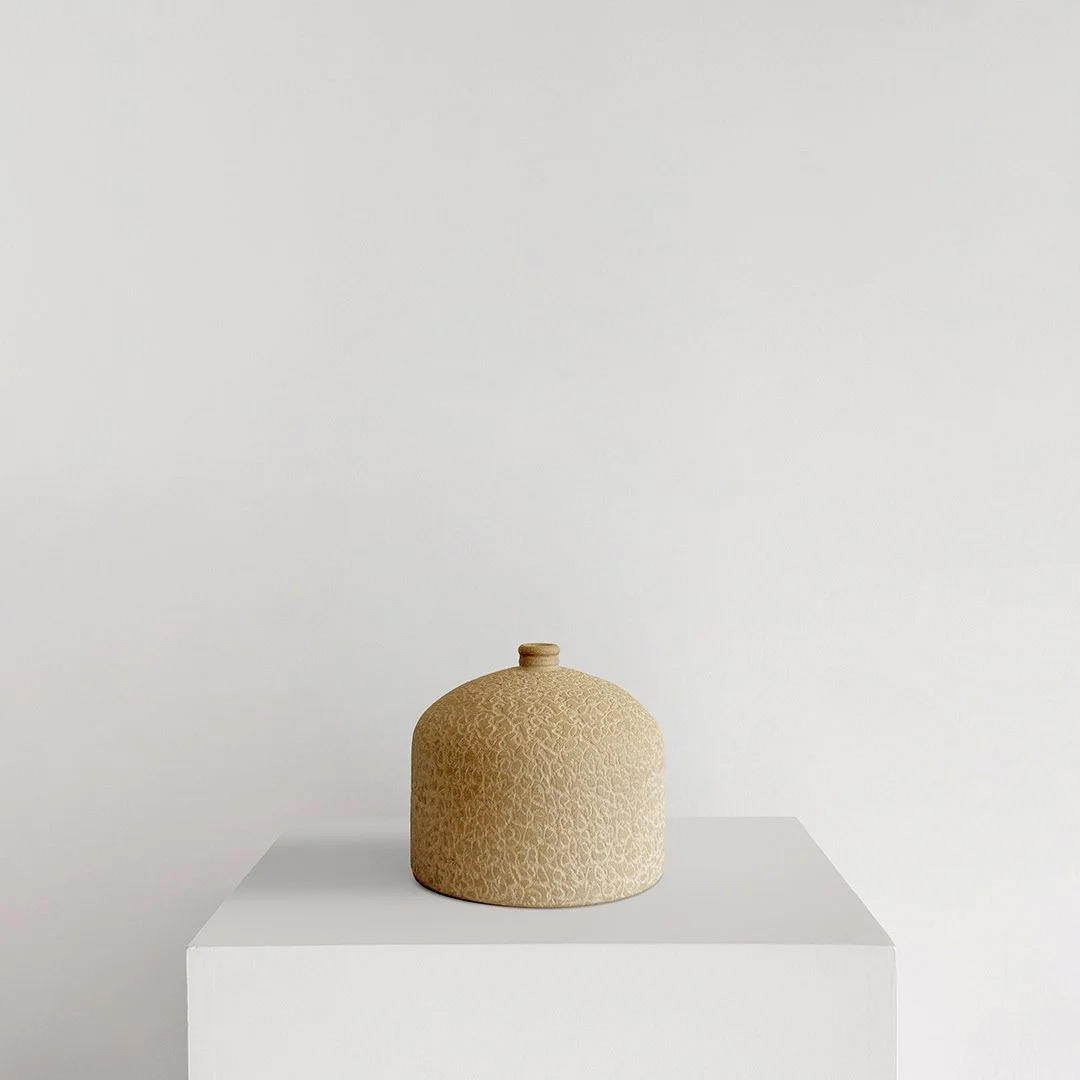 Untitled Vessel 07, 2026, Unglazed stoneware, 7.75 in H × 8.75 in diameter (19.7 cm H × 22.2 cm)