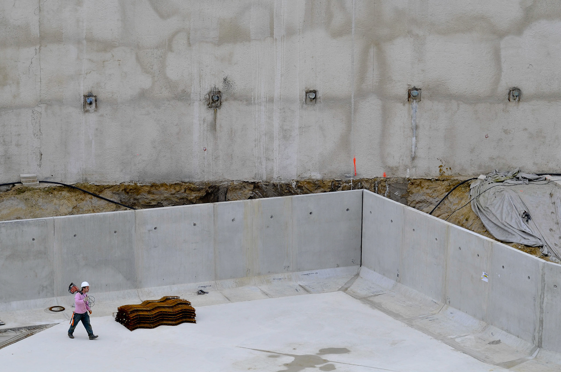 la setec participe au chantier de la future fondation louis vuitton dessiné par franck gehry. paris, 17 septembre 2009