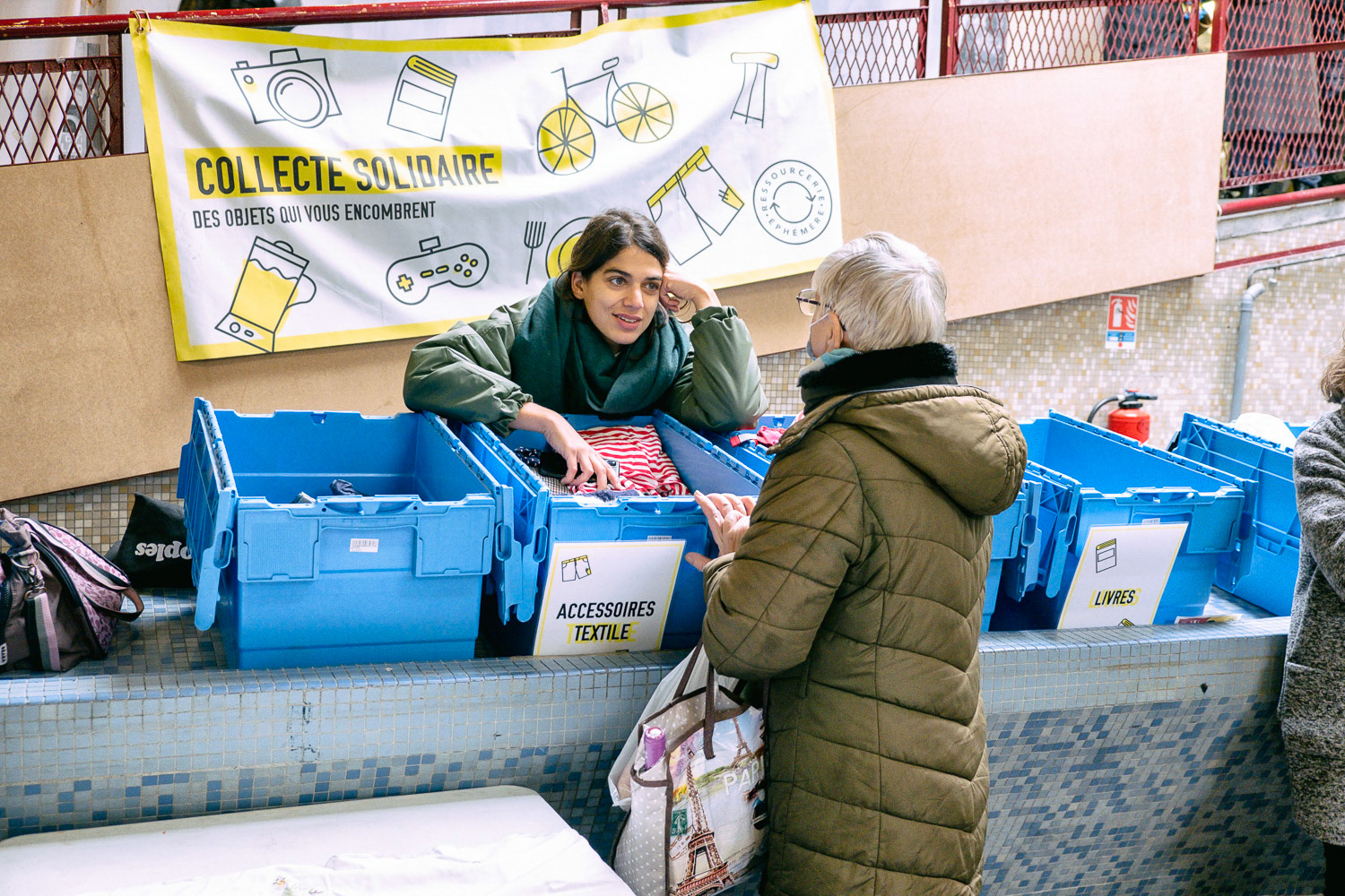 village Zéro déchet à la petite criée du Pré Saint-Gervais dans le cadre de la Semaine européenne de la réduction des déchets (SERD). 26 novembre 2022.