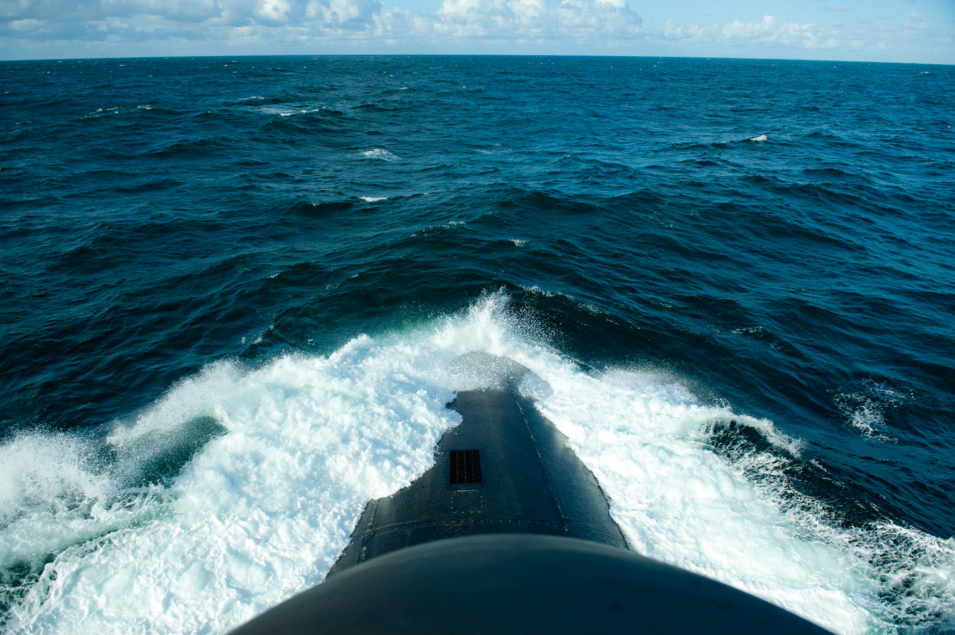 A bord du sous-marin nucléaire lanceur d'engins (SNLE) Le Téméraire. Atlantique nord, avril 2012