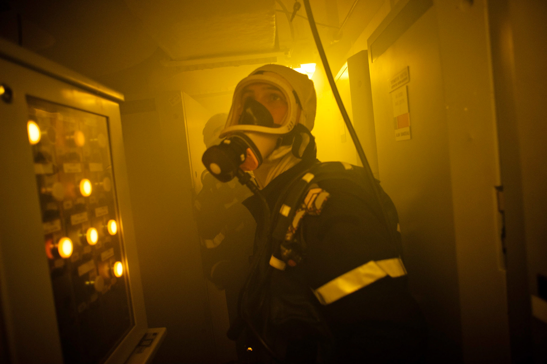 A bord du sous-marin nucléaire lanceur d'engins (SNLE) Le Téméraire. Atlantique nord, avril 2012