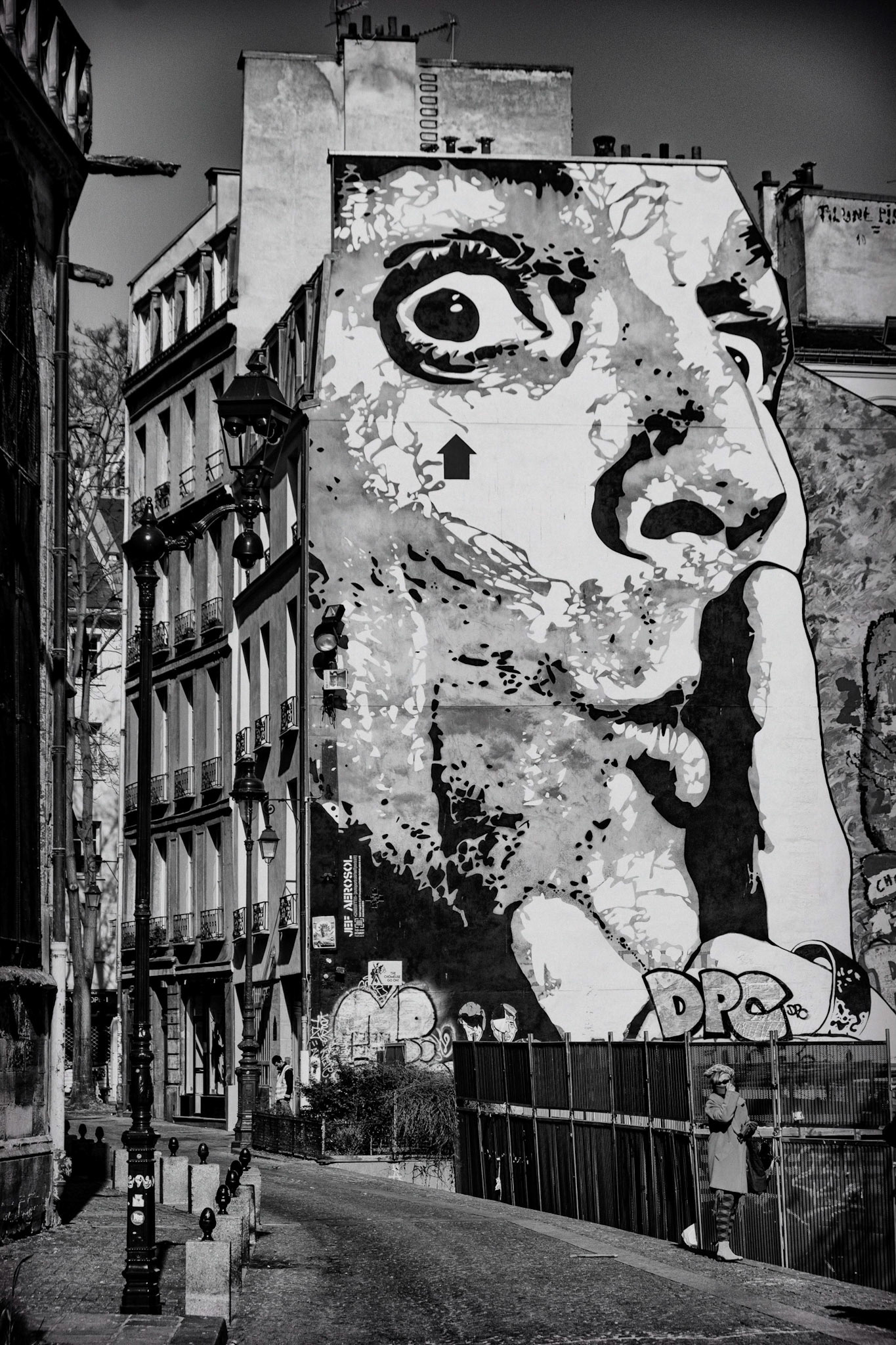 Samedi 4 avril 2020. Le Week-End j'essaye de faire une promenade un plus longue pour qu'Olko puisse se dégourdir les pattes. Ce matin nous allons dans le quartier de Beaubourg.