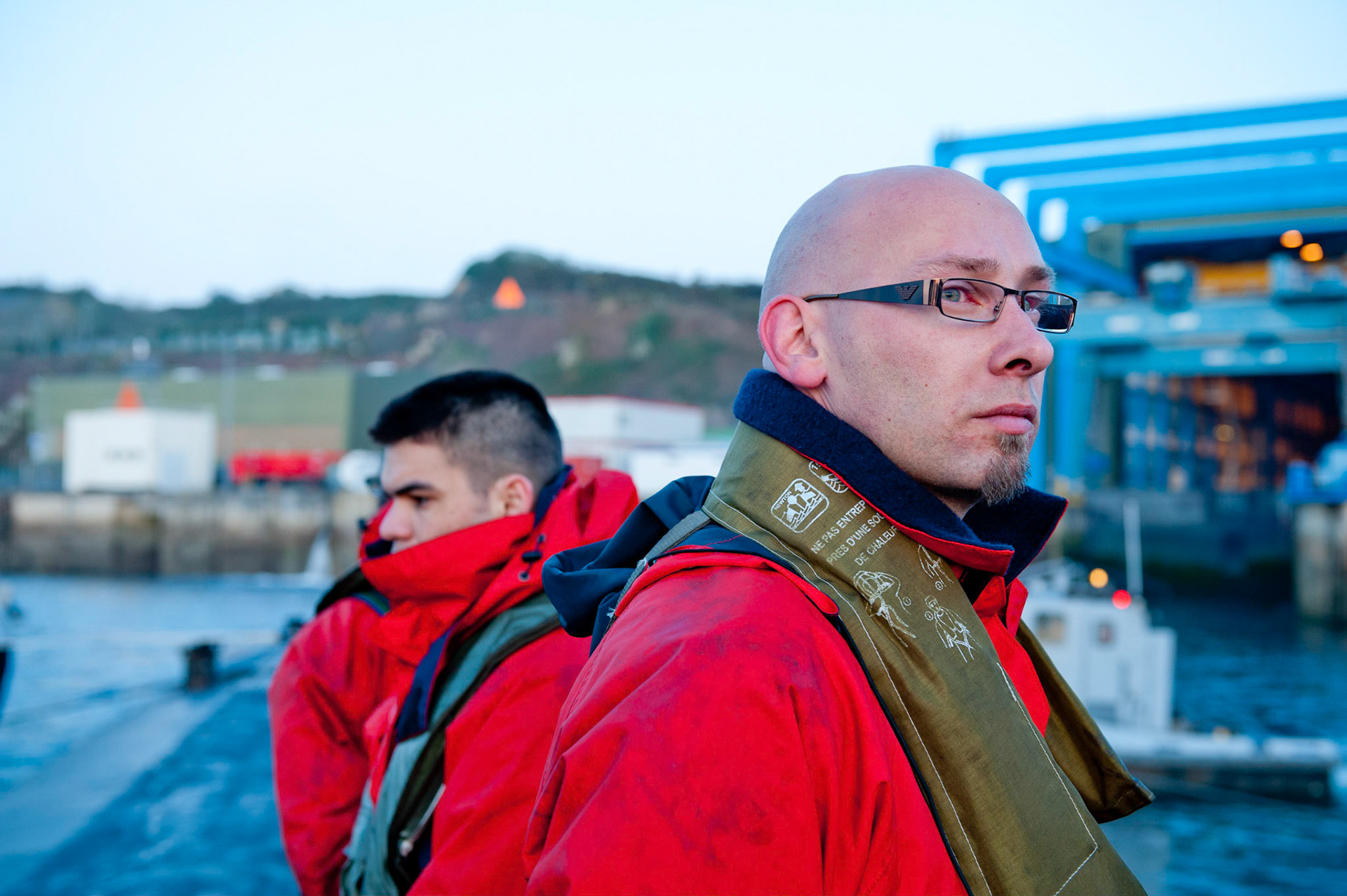 A bord du sous-marin nucléaire lanceur d'engins (SNLE) Le Téméraire. Atlantique nord, avril 2012