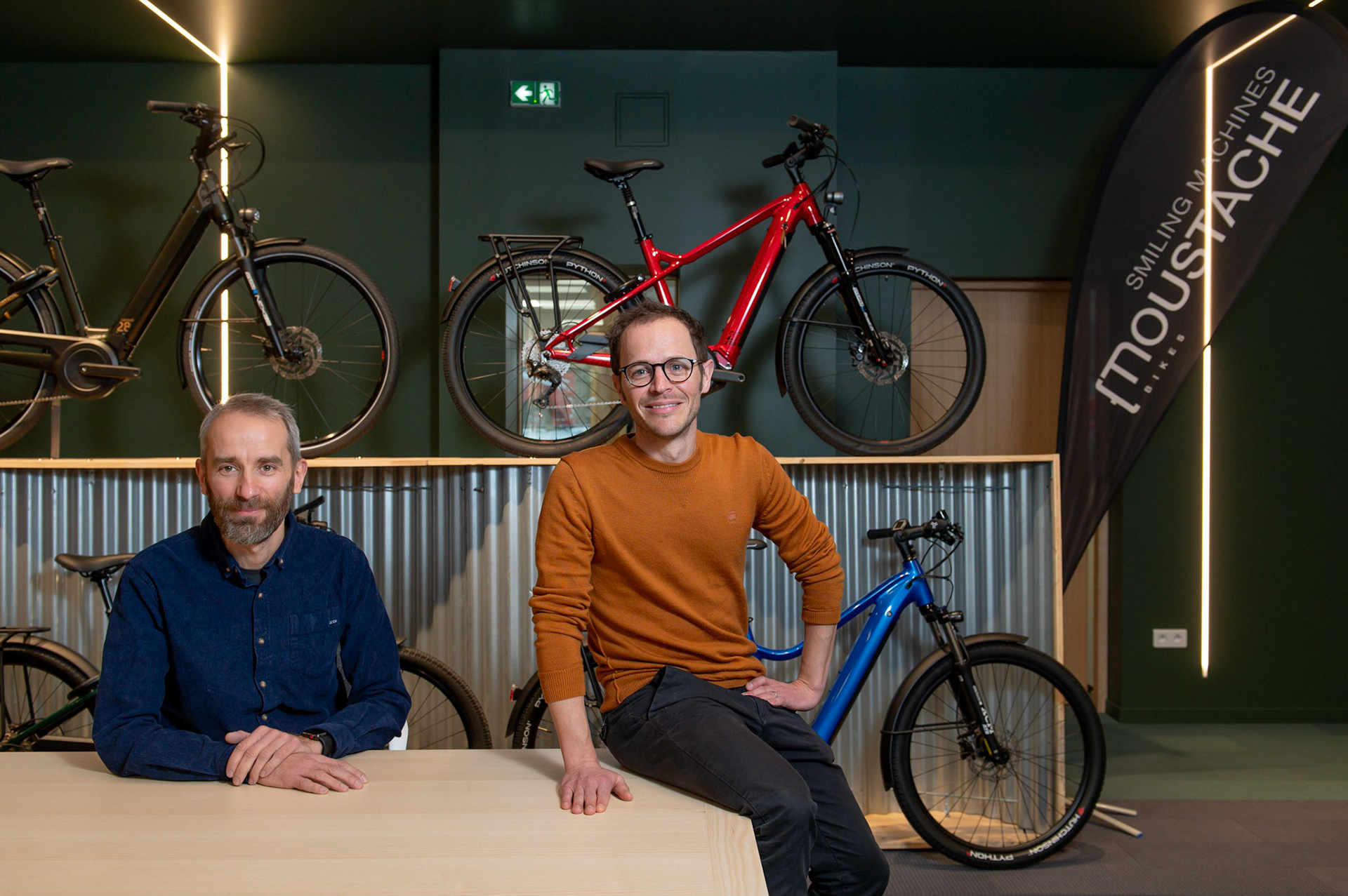 Le site de production des vélos Moustache, leader français du VAE haut de gamme. Taon les Vosges, 15 janvier 2021.