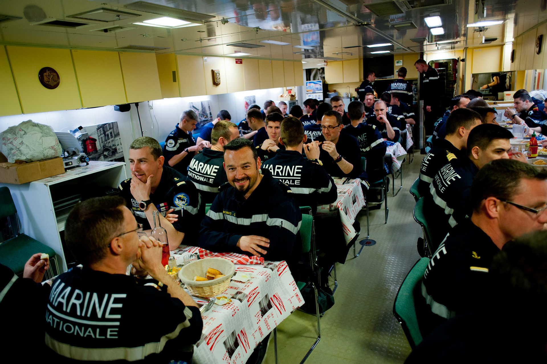 A bord du sous-marin nucléaire lanceur d'engins (SNLE) Le Téméraire. Atlantique nord, avril 2012