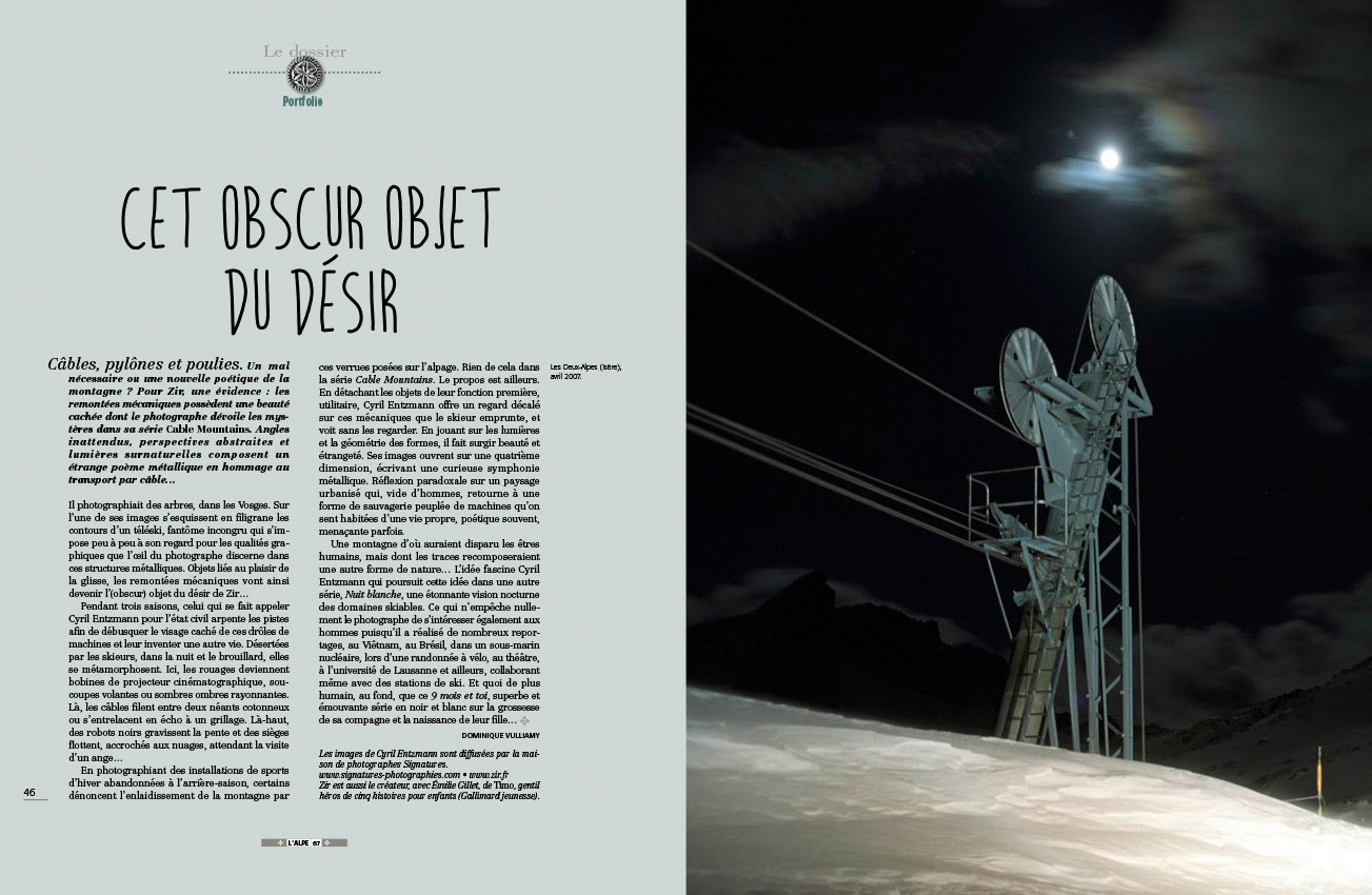 Portfolio dans la revue L'Alpe