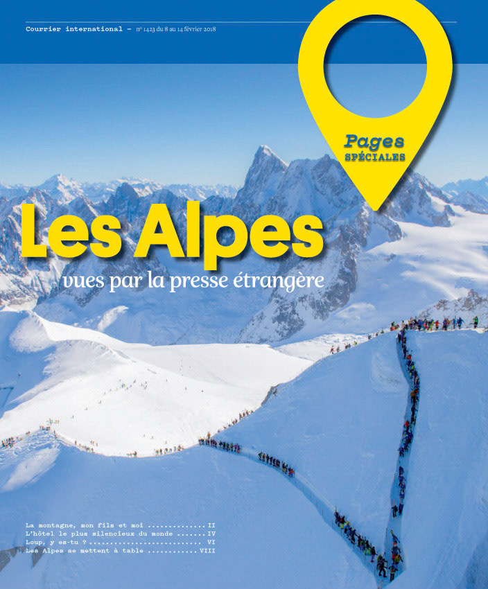 Les Alpes dans Courrier International