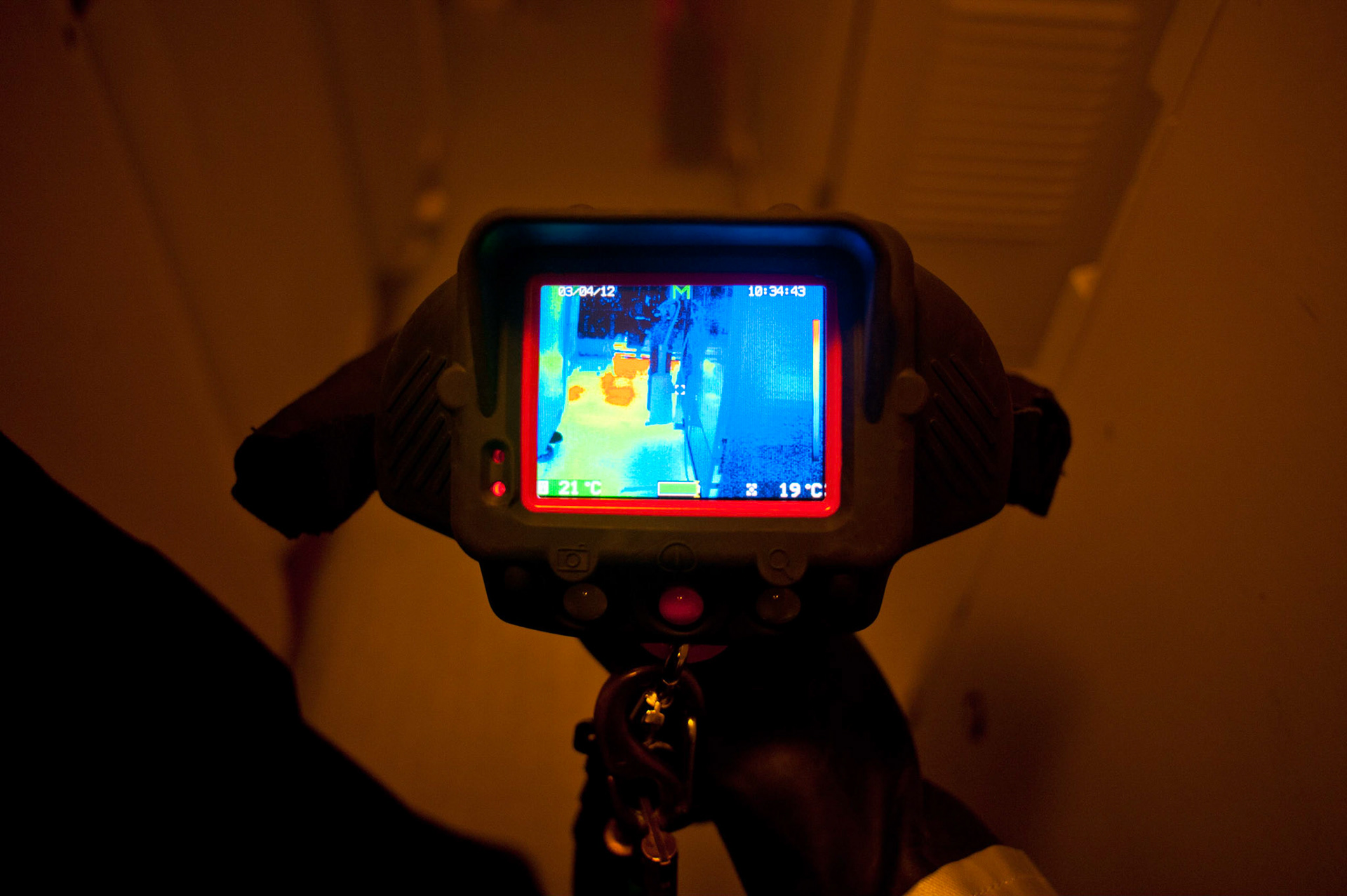 A bord du sous-marin nucléaire lanceur d'engins (SNLE) Le Téméraire. Atlantique nord, avril 2012