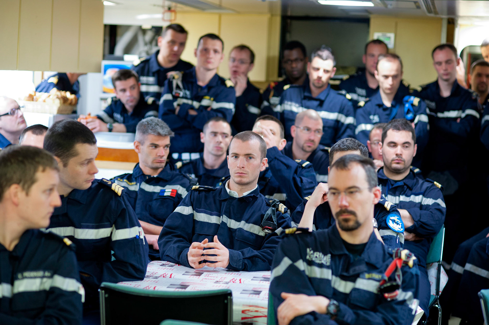 A bord du sous-marin nucléaire lanceur d'engins (SNLE) Le Téméraire. Atlantique nord, avril 2012