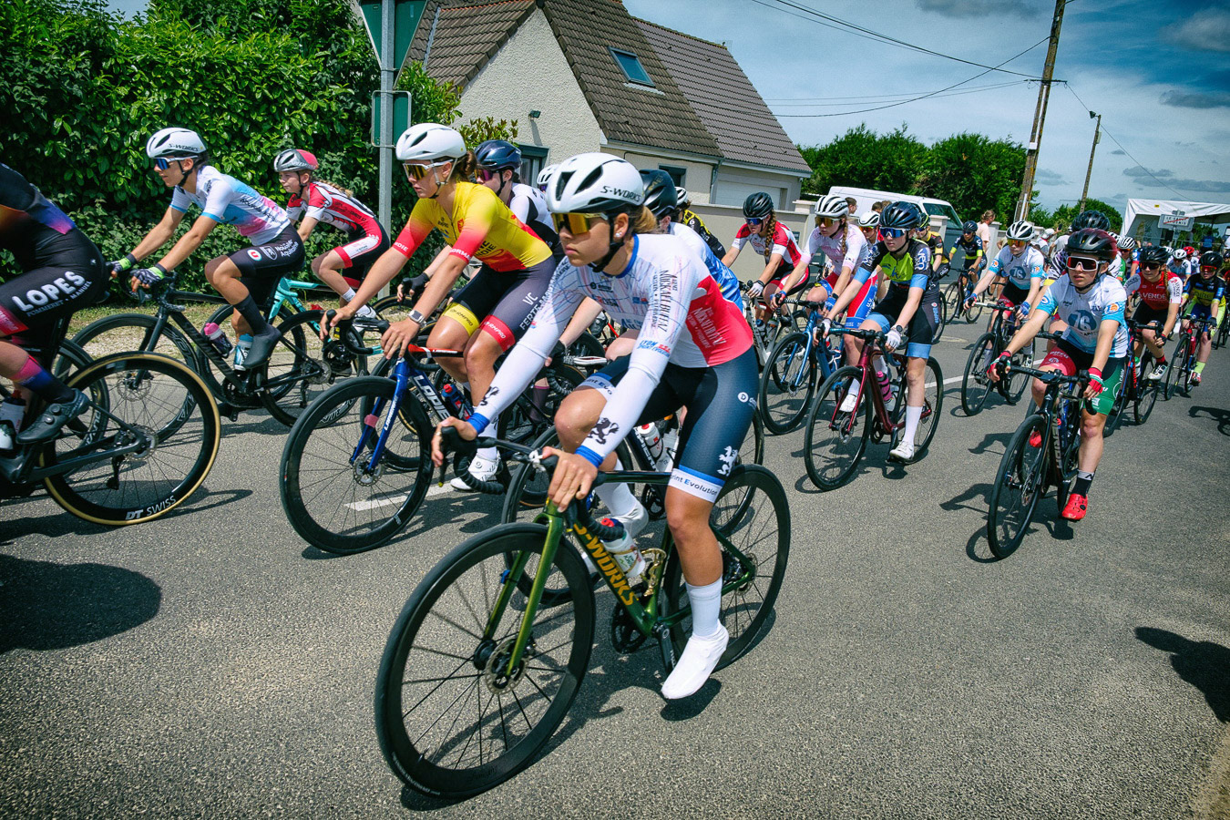 Finale des routes de l'Ouest Féminine 2025. Course cycliste féminine à étapes regroupant les meilleures coureuses en catégories U15,U17,U19. La gault Saint Denis, 29 Mai 2025.