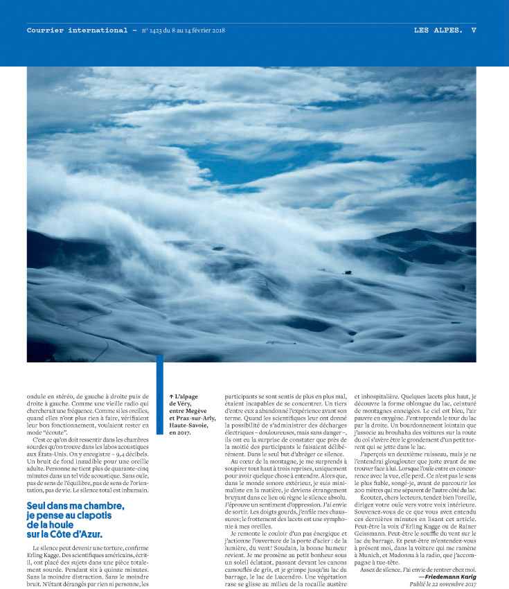 Les Alpes dans Courrier International