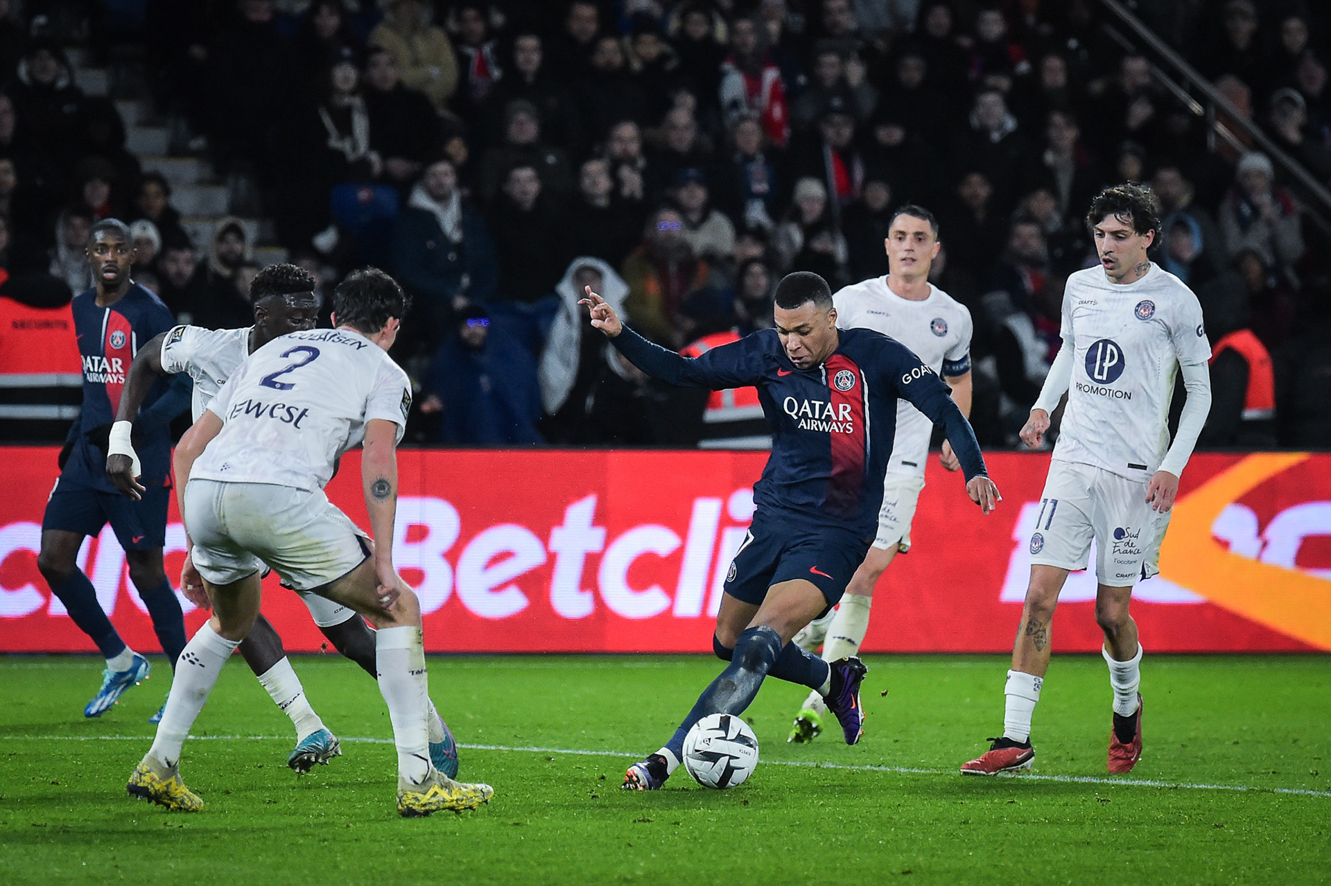 Paris Saint-Germain wins over Toulouse FC on the 2023 Trophee des Champions football match at the Parc des Princes stadium in Paris on January 3, 2024. Firas Abdullah / Abaca Press