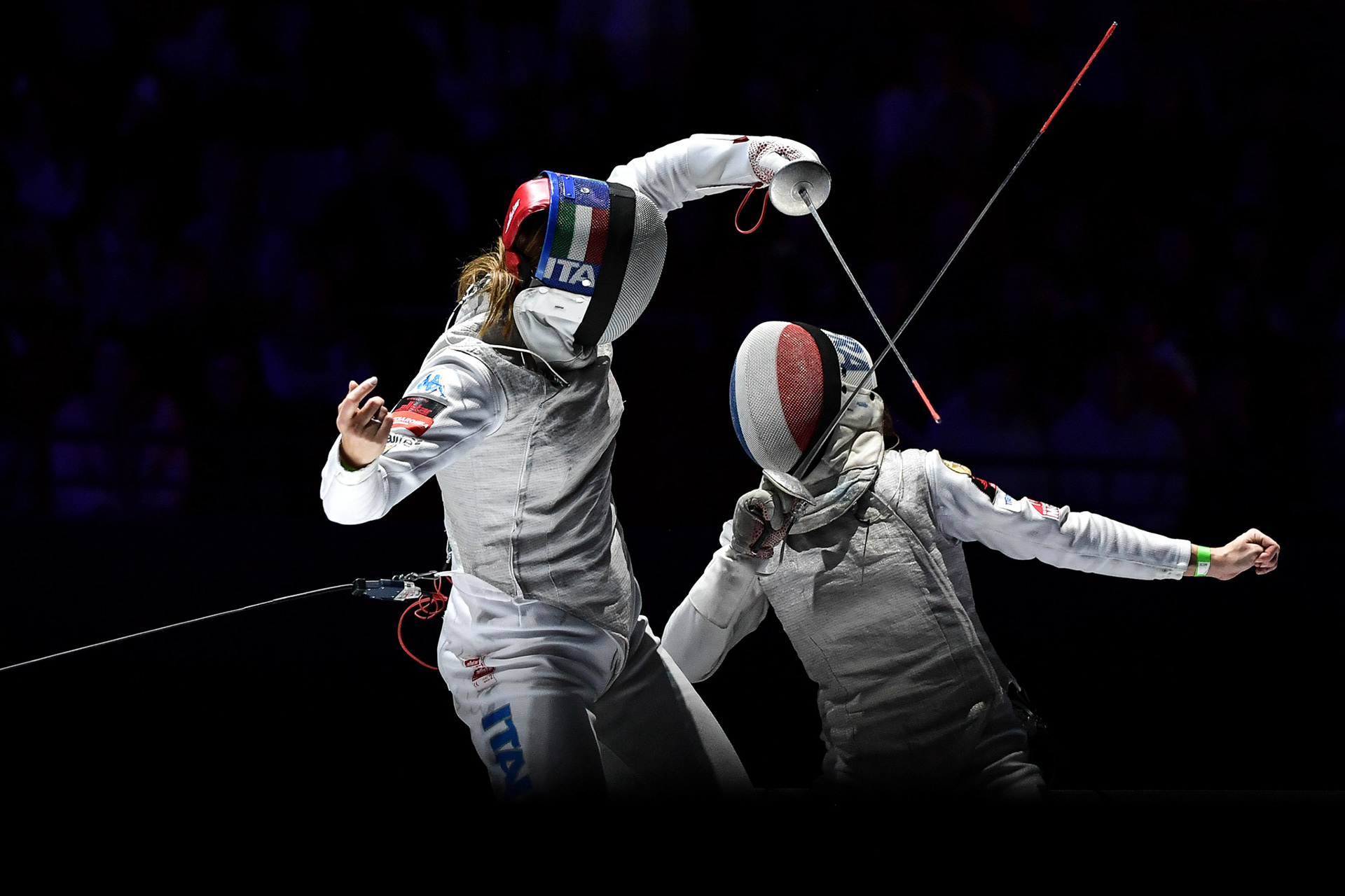 The final challenge of the Mazars Challenge International de Paris fencing men/women on January 14, 2024. Firas Abdullah / Abaca Press