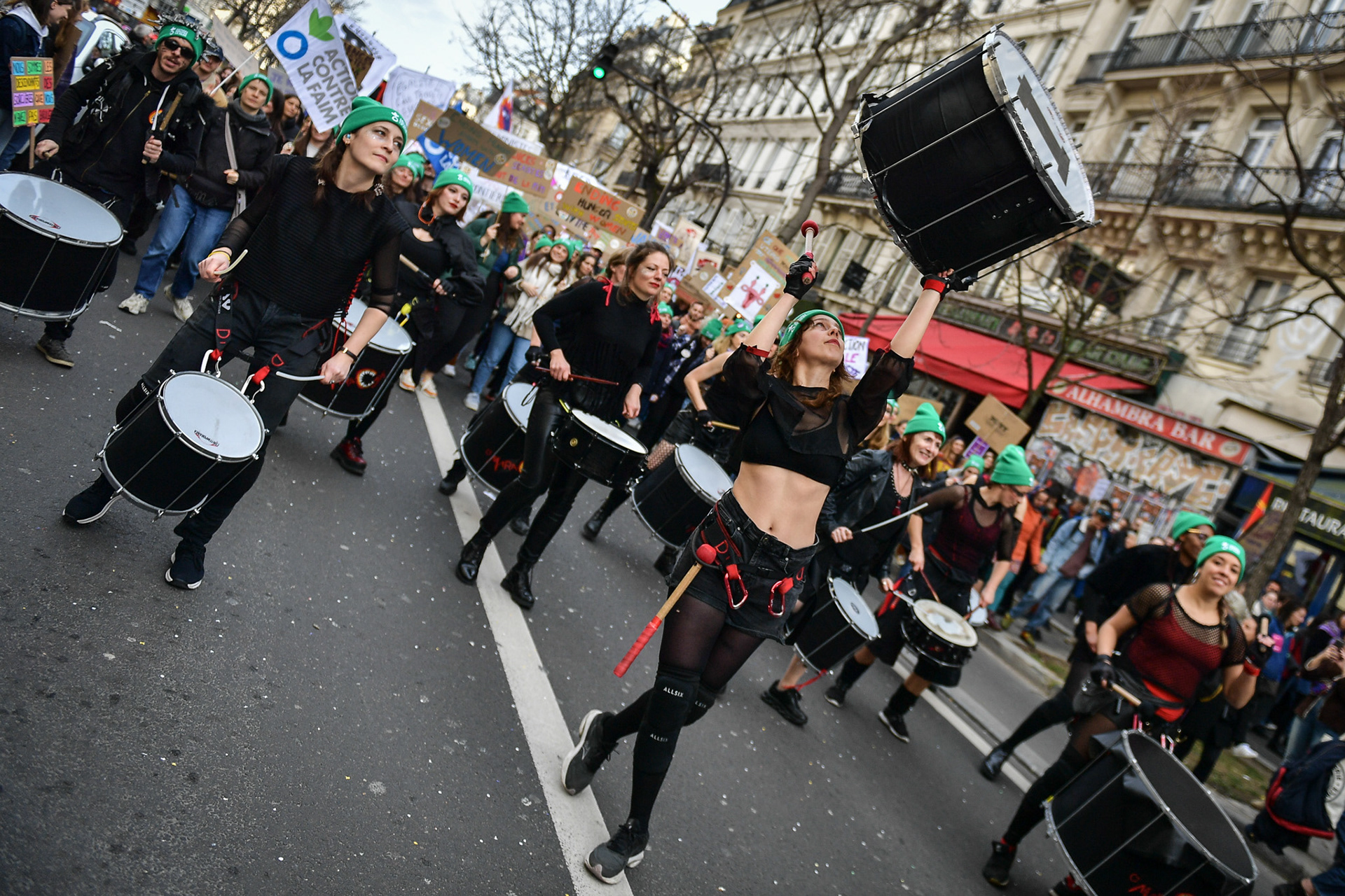 Protesters participate in a demonstration on the International Women's Day in Paris on March 8, 2024. Firas Abdullah / Abaca Press